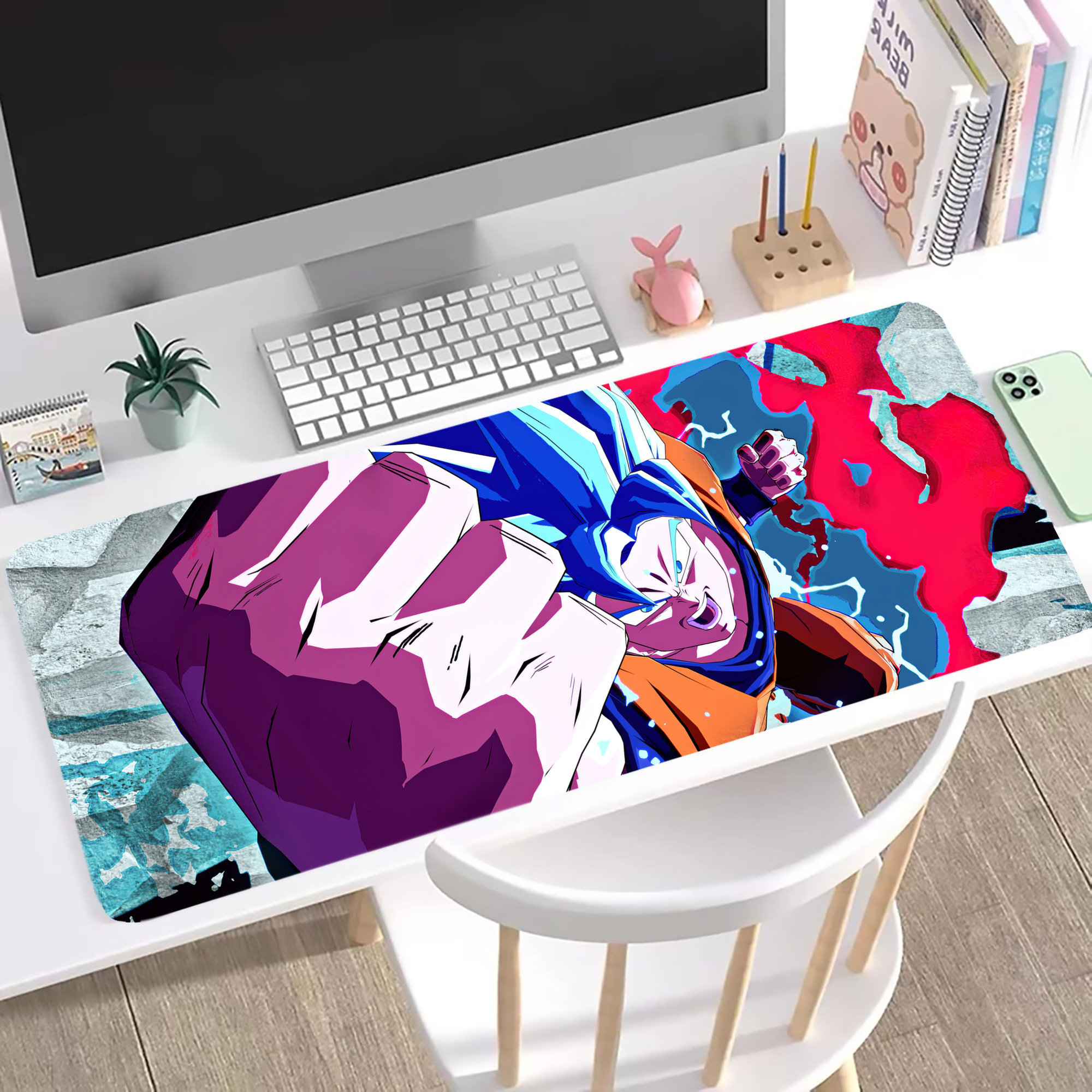 （画像用） ドラゴンボール DRAGON BALL ステッチ加工 大判デスクマット／滑り止めマウスパッド