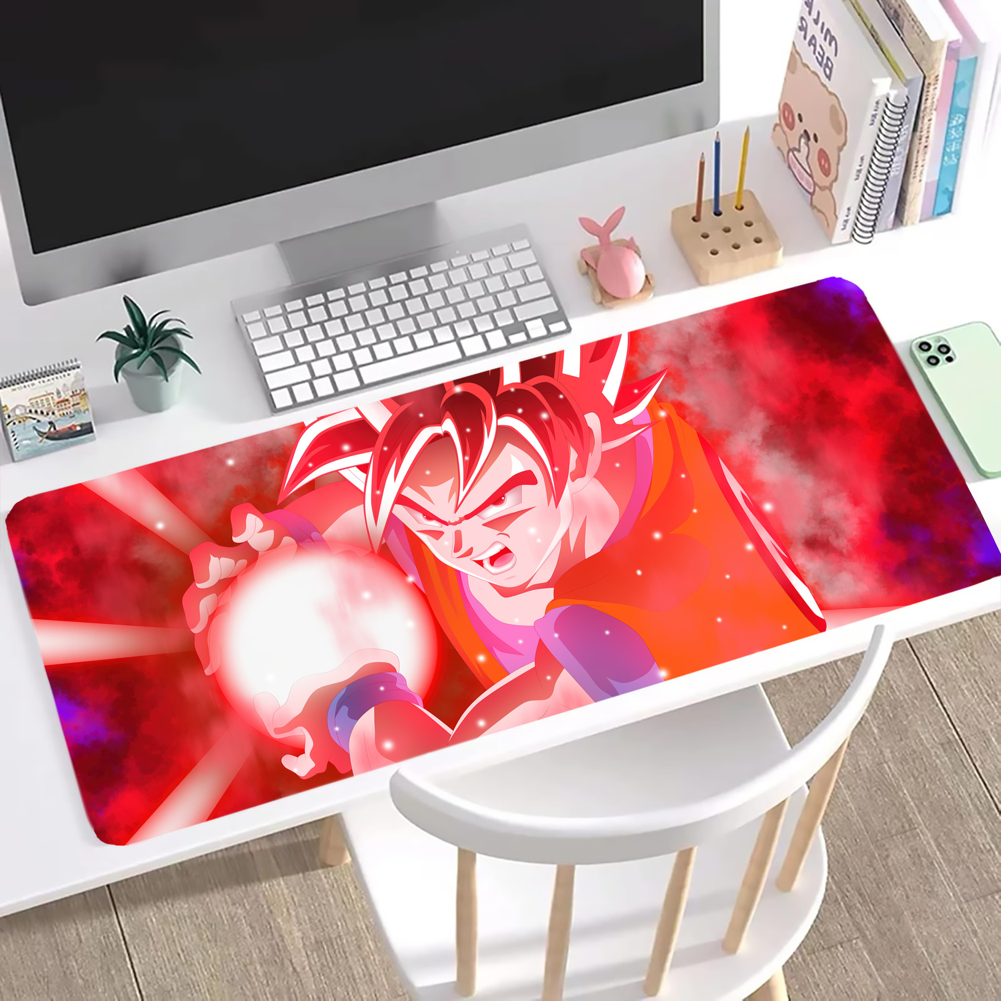 （画像用） ドラゴンボール DRAGON BALL ステッチ加工 大判デスクマット／滑り止めマウスパッド