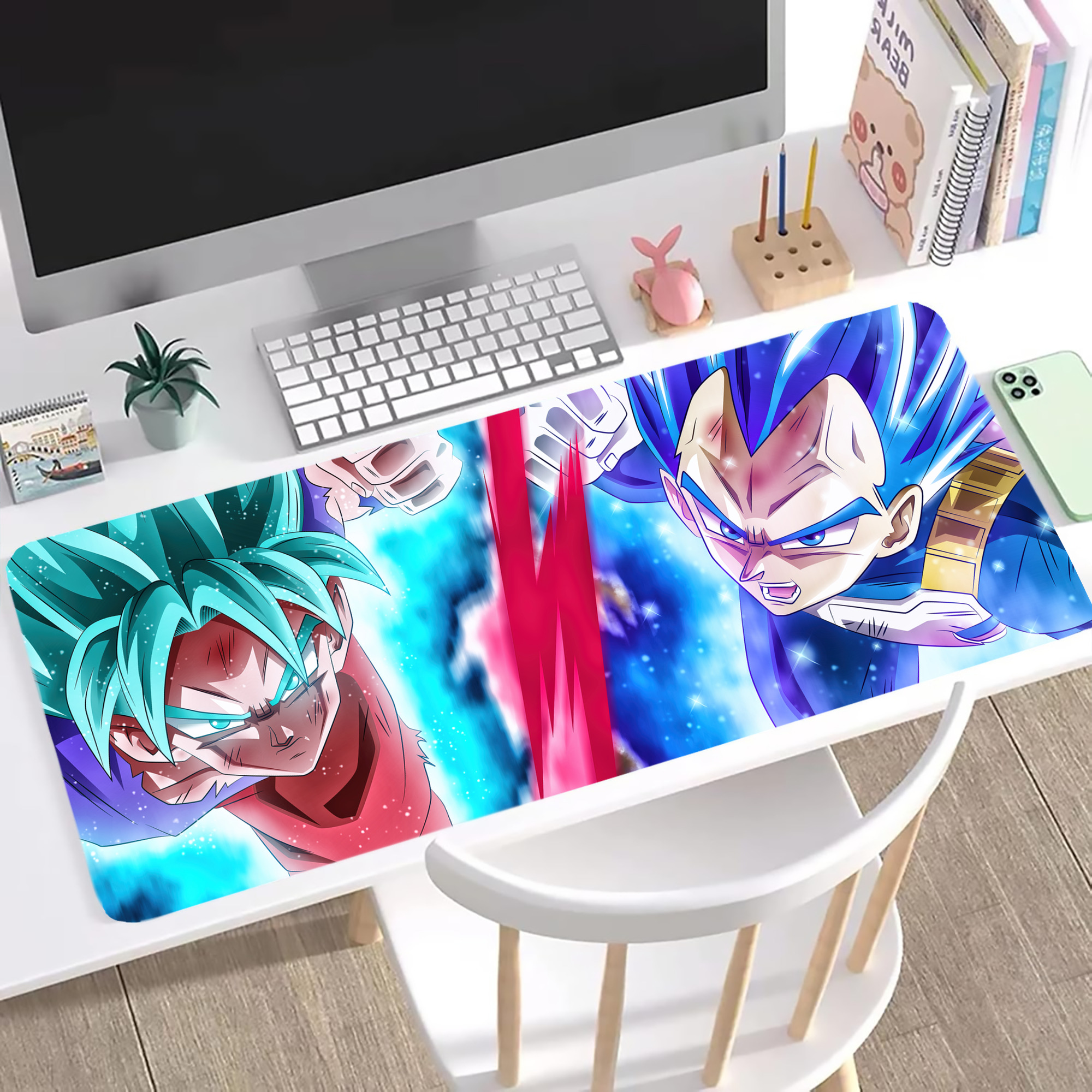 （画像用） ドラゴンボール DRAGON BALL ステッチ加工 大判デスクマット／滑り止めマウスパッド