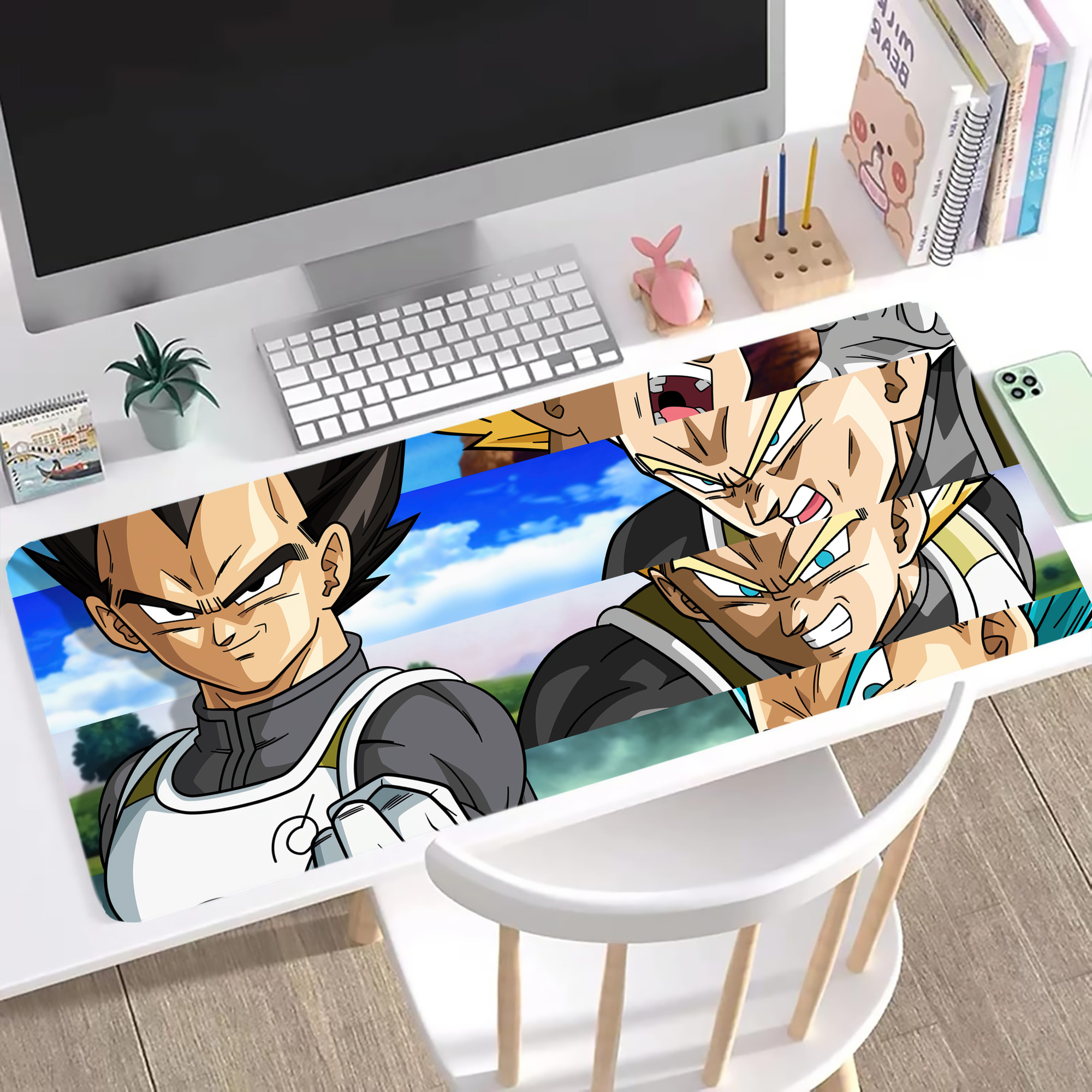 ドラゴンボール DRAGON BALL ステッチ加工 大判デスクマット／滑り止めマウスパッド