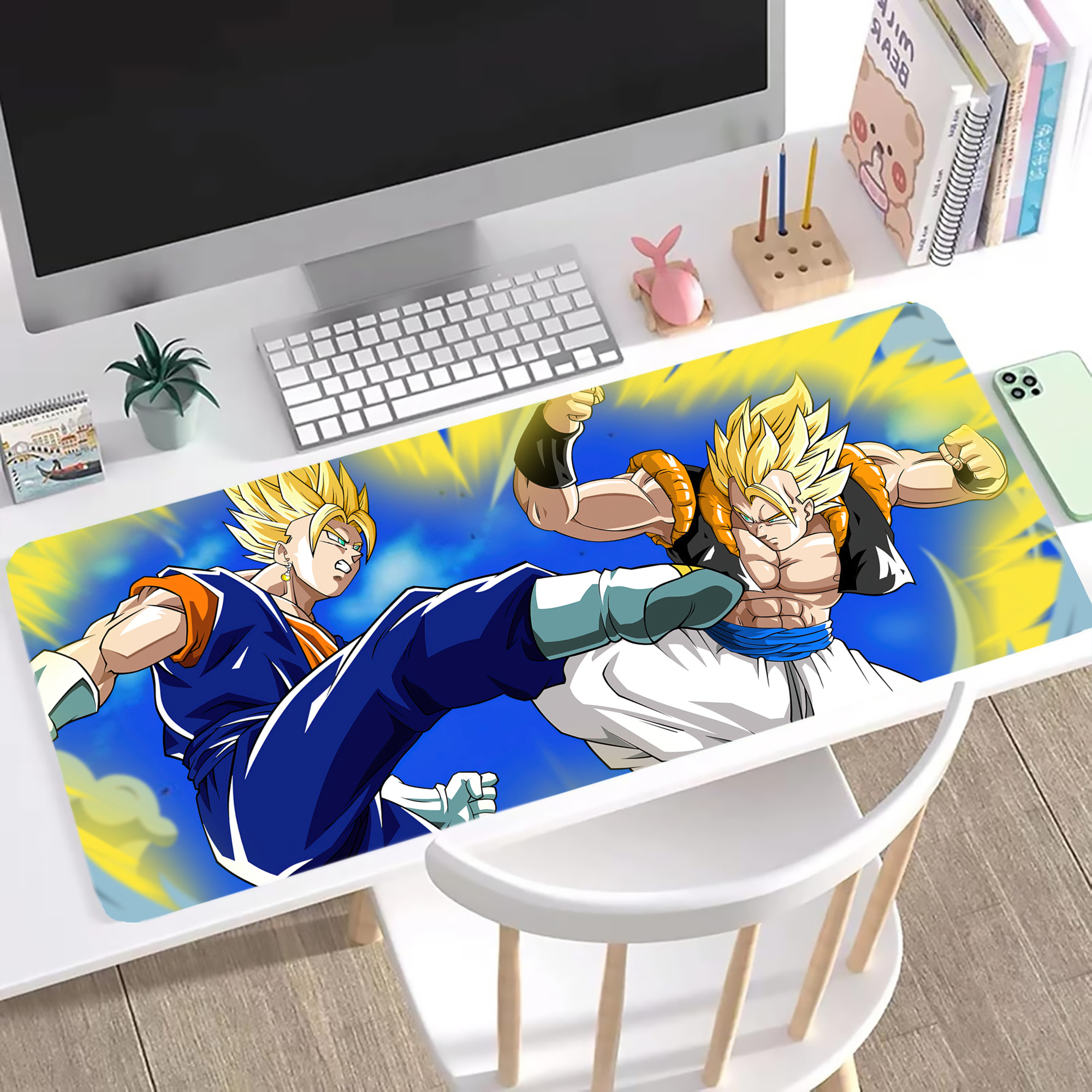 （画像用） ドラゴンボール DRAGON BALL ステッチ加工 大判デスクマット／滑り止めマウスパッド