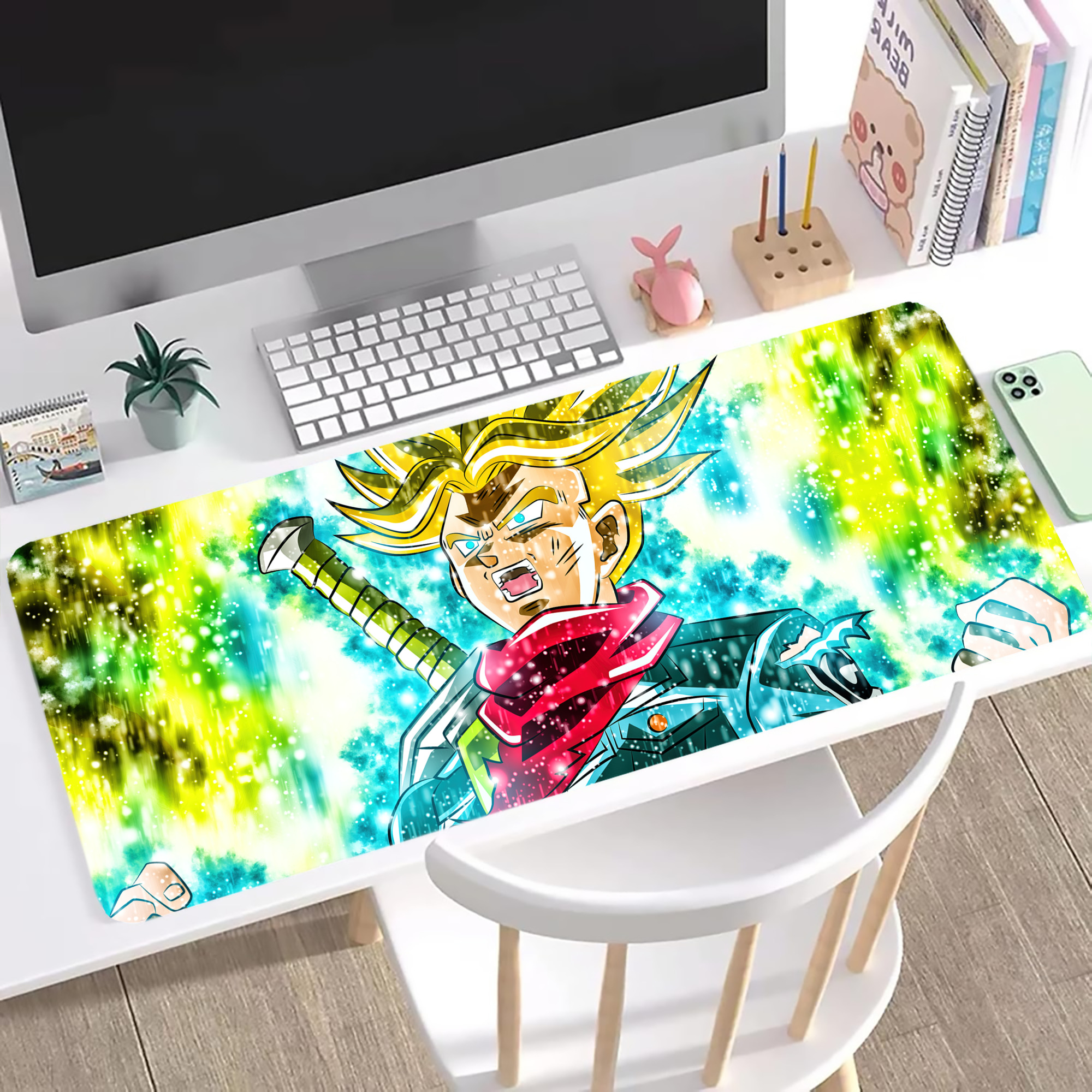 （画像用） ドラゴンボール DRAGON BALL ステッチ加工 大判デスクマット／滑り止めマウスパッド