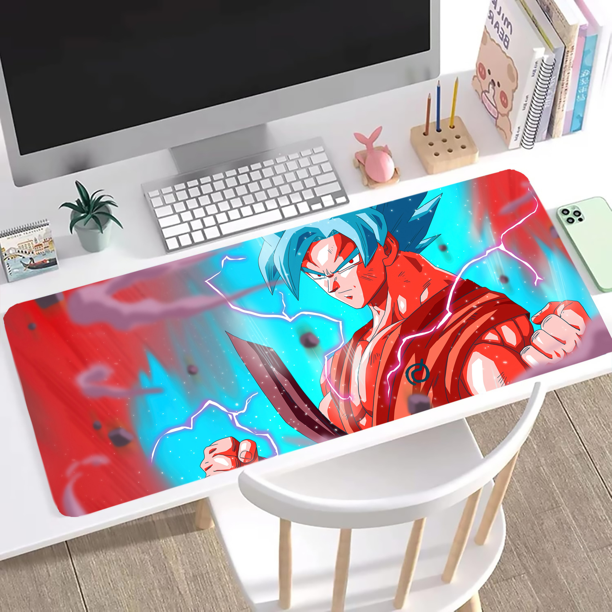 （画像用） ドラゴンボール DRAGON BALL ステッチ加工 大判デスクマット／滑り止めマウスパッド