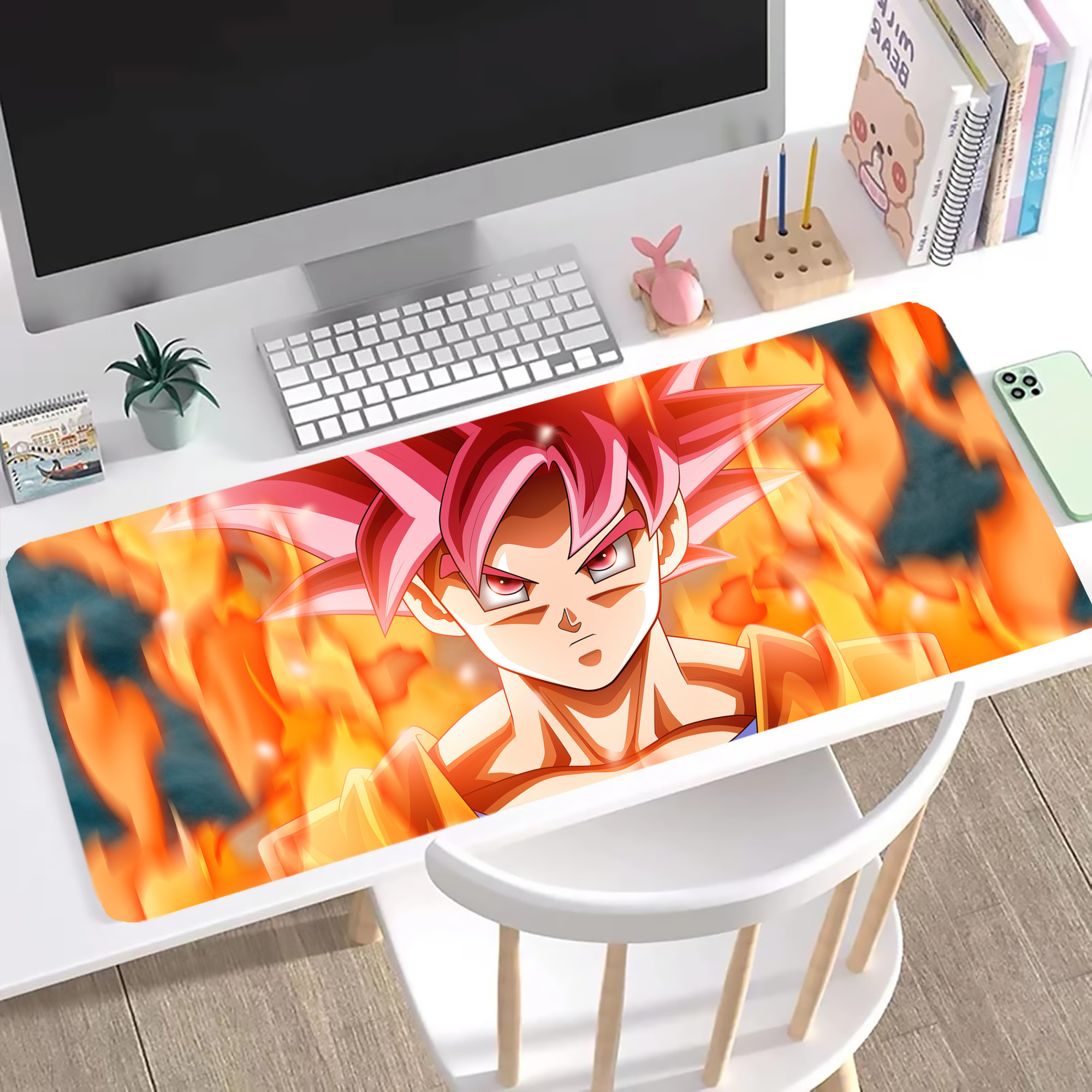 （画像用） ドラゴンボール DRAGON BALL ステッチ加工 大判デスクマット／滑り止めマウスパッド