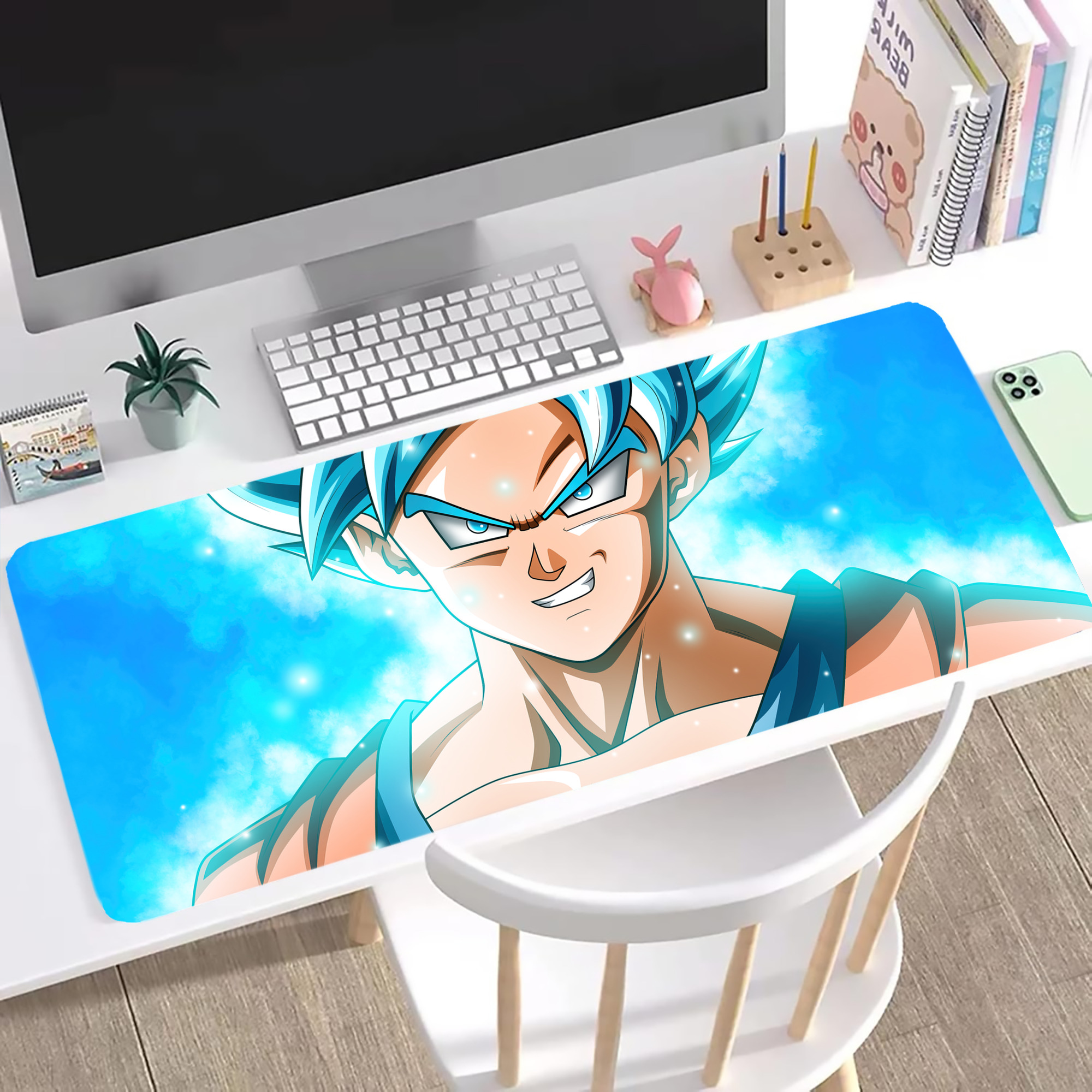 （画像用） ドラゴンボール DRAGON BALL ステッチ加工 大判デスクマット／滑り止めマウスパッド
