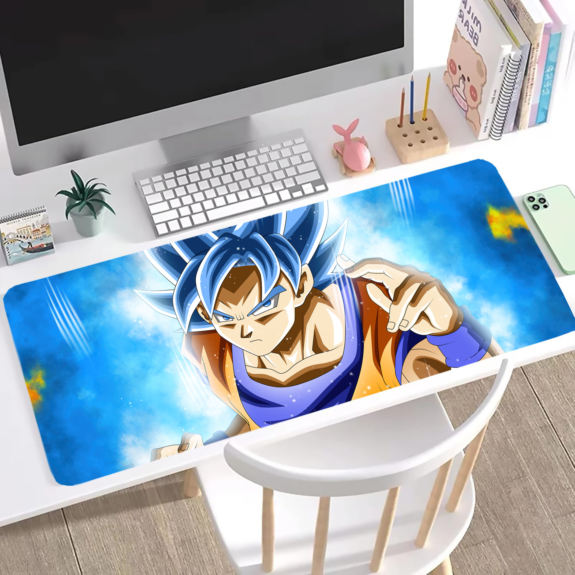 （画像用） ドラゴンボール DRAGON BALL ステッチ加工 大判デスクマット／滑り止めマウスパッド