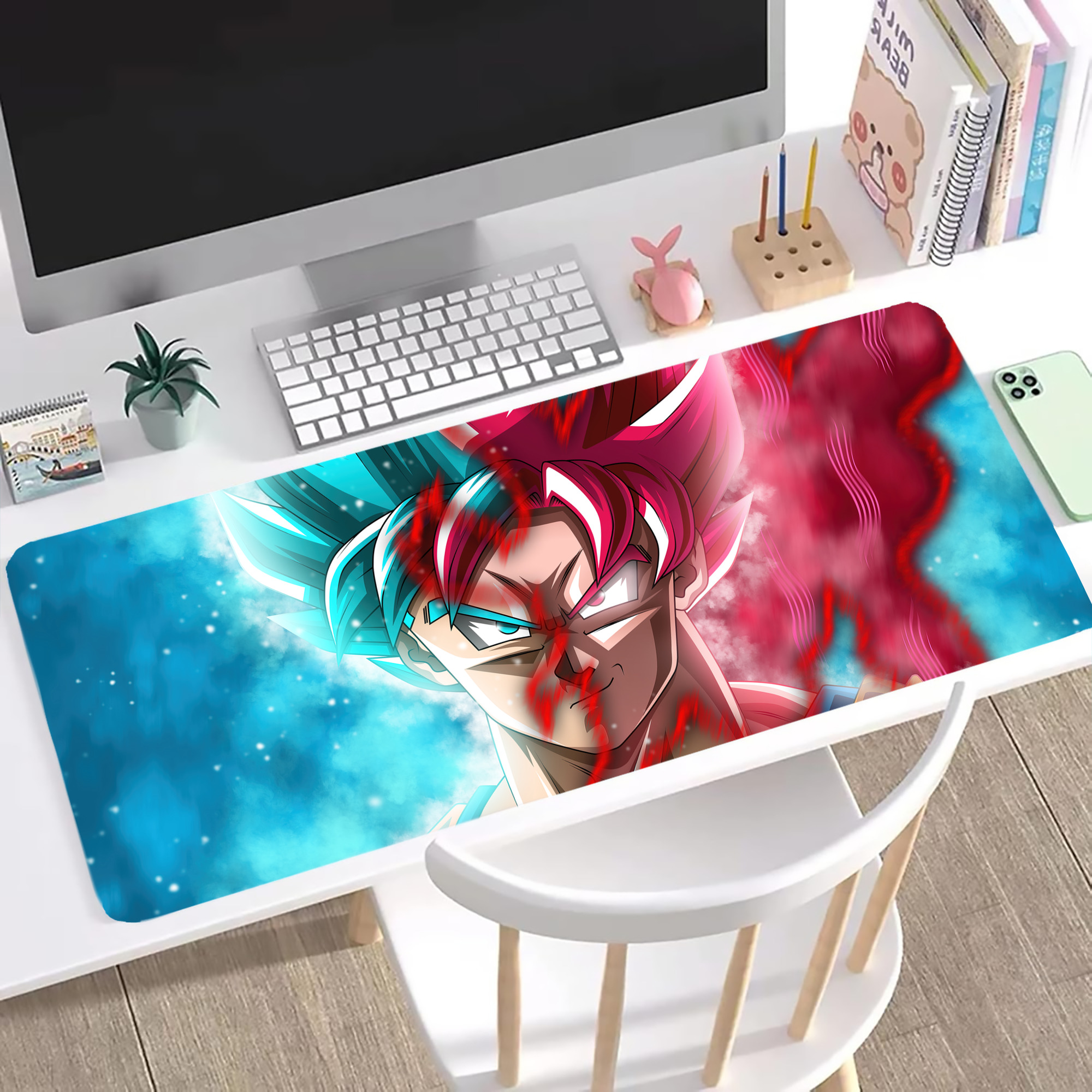 （画像用） ドラゴンボール DRAGON BALL ステッチ加工 大判デスクマット／滑り止めマウスパッド