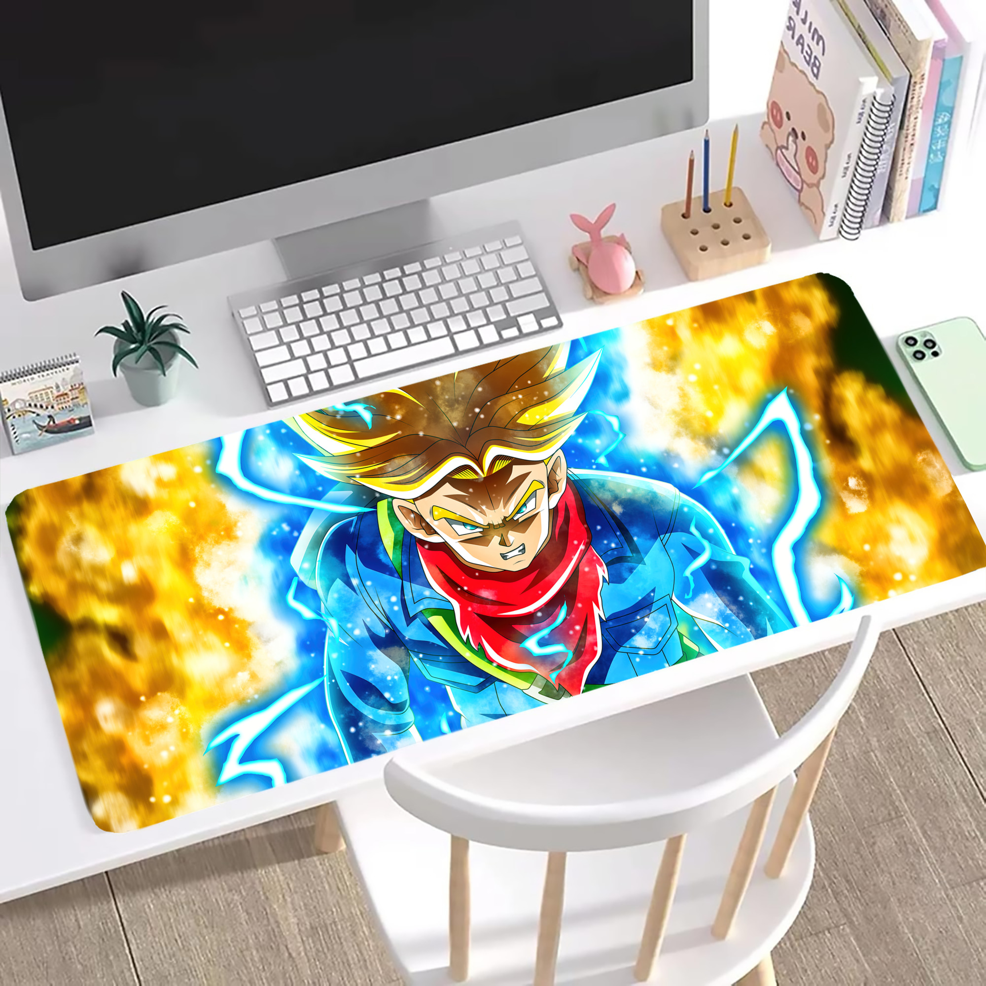 （画像用） ドラゴンボール DRAGON BALL ステッチ加工 大判デスクマット／滑り止めマウスパッド