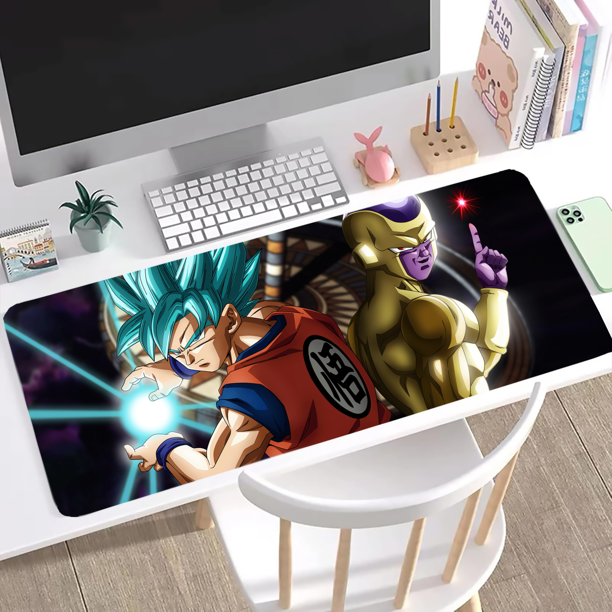 （画像用） ドラゴンボール DRAGON BALL ステッチ加工 大判デスクマット／滑り止めマウスパッド