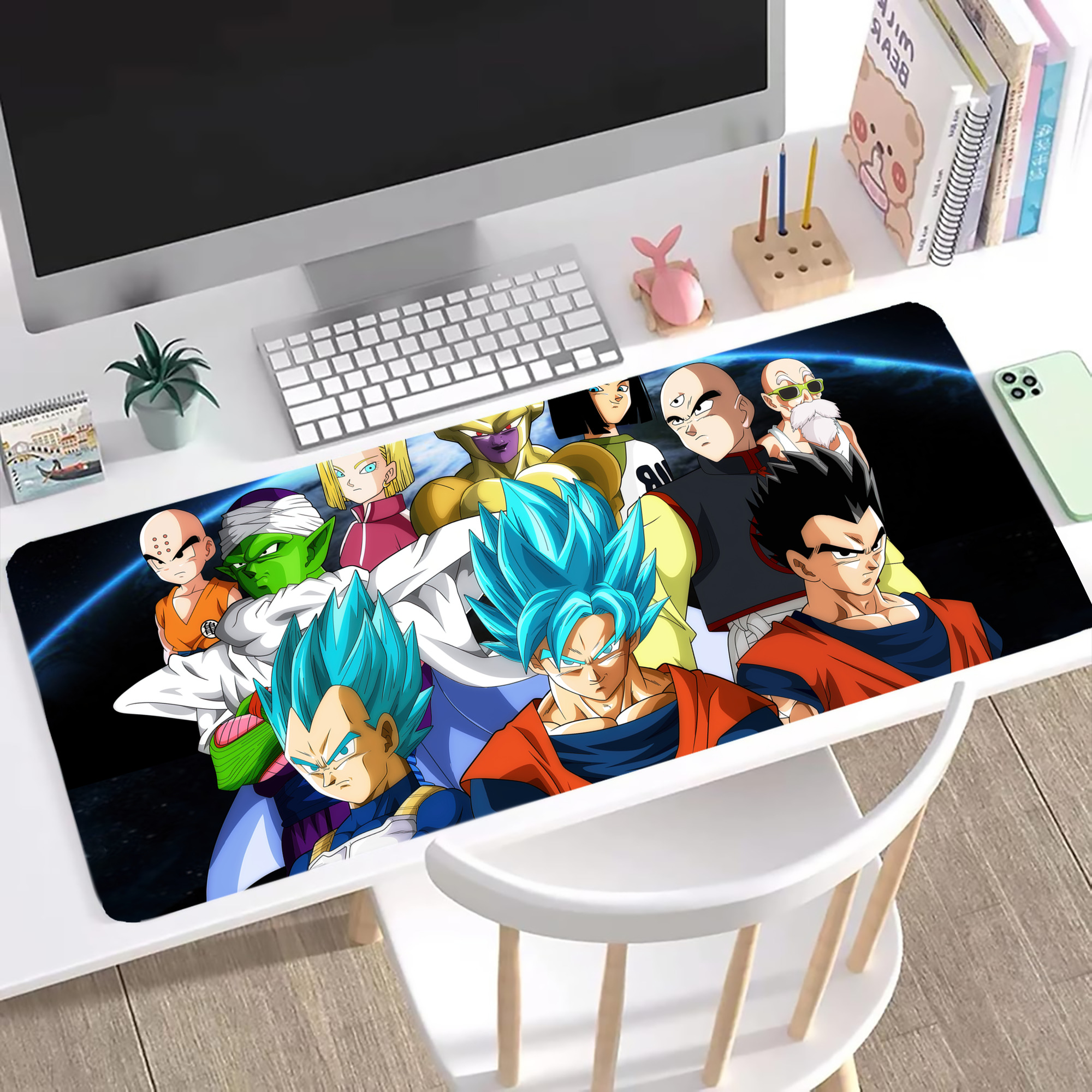 （画像用） ドラゴンボール DRAGON BALL ステッチ加工 大判デスクマット／滑り止めマウスパッド