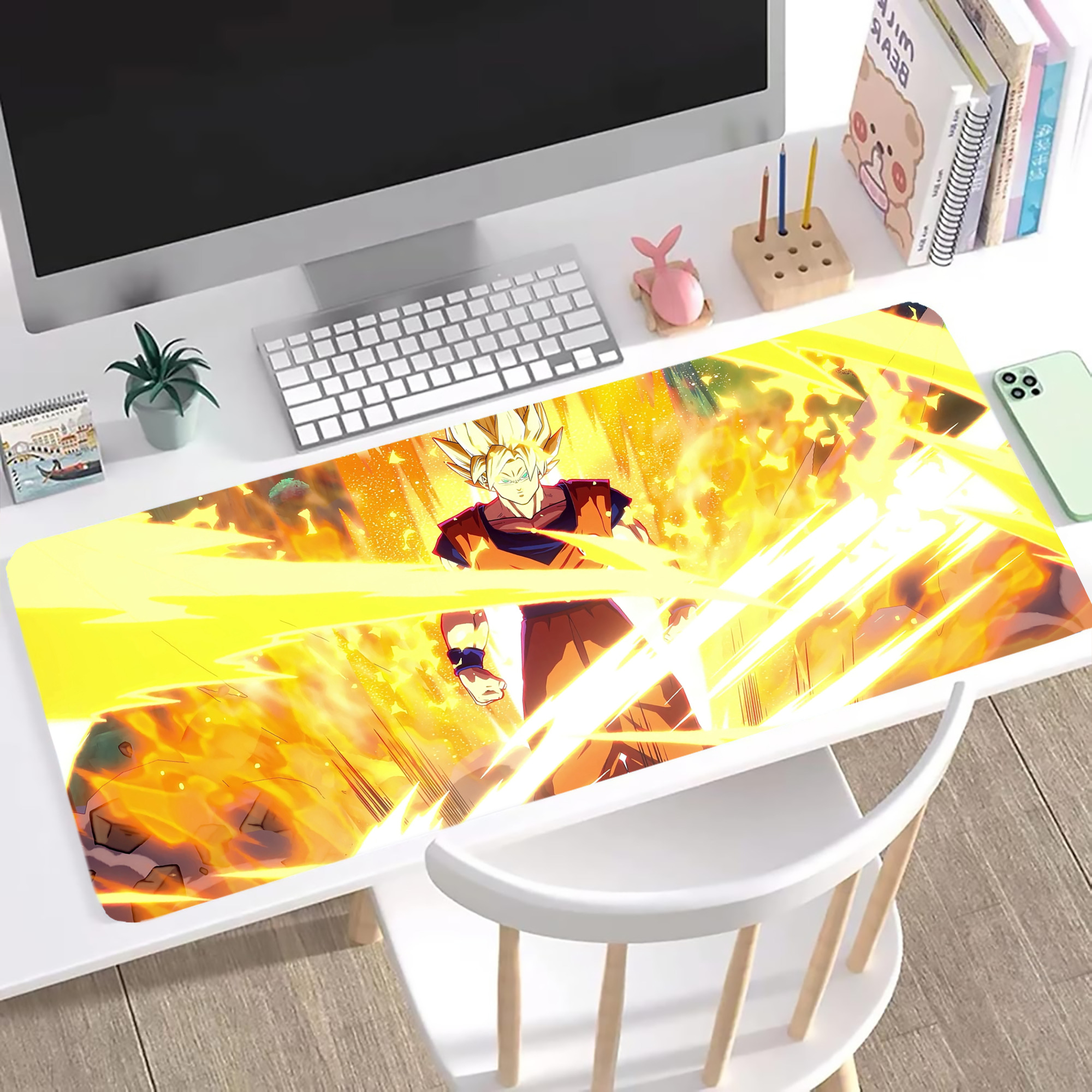 （画像用） ドラゴンボール DRAGON BALL ステッチ加工 大判デスクマット／滑り止めマウスパッド