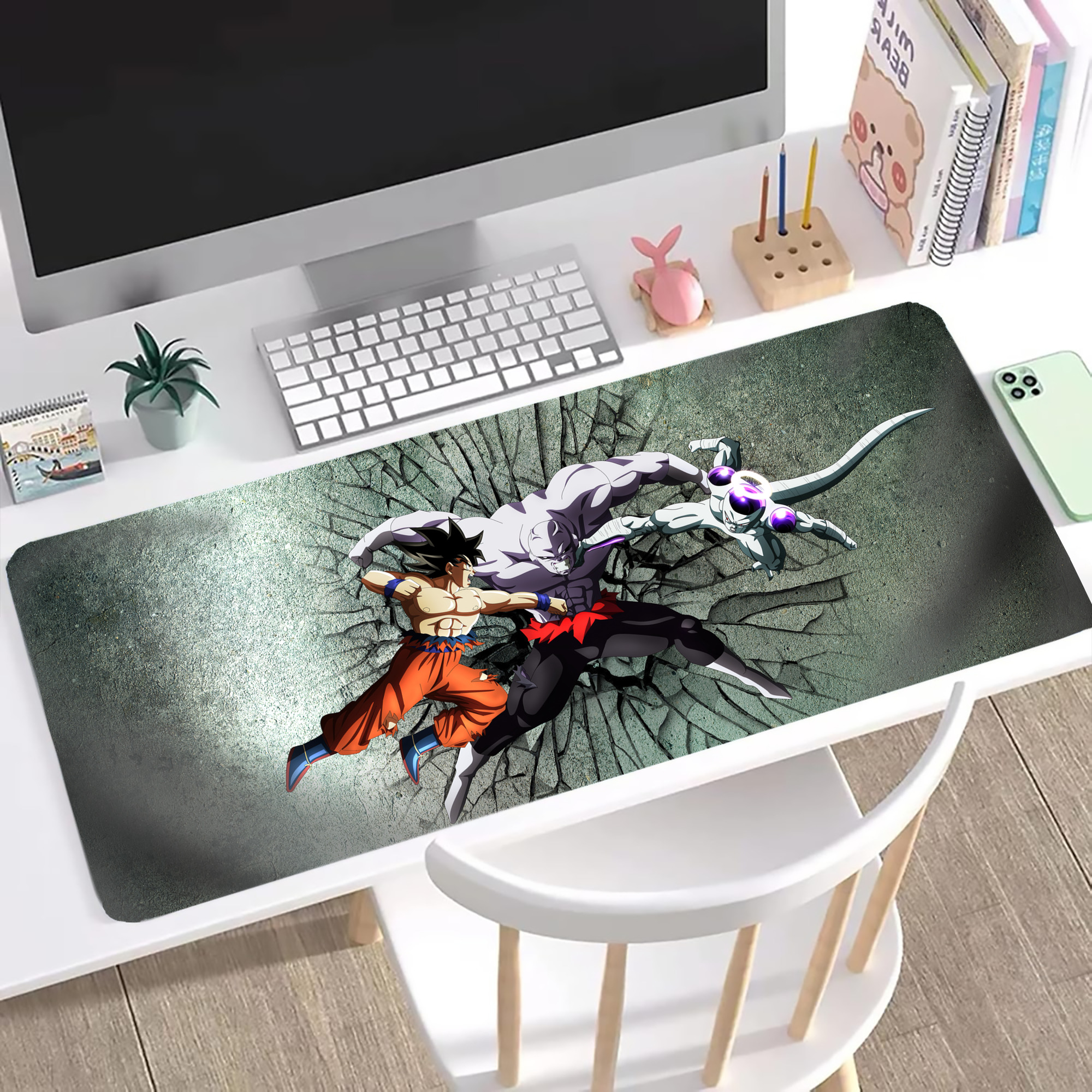 （画像用） ドラゴンボール DRAGON BALL ステッチ加工 大判デスクマット／滑り止めマウスパッド