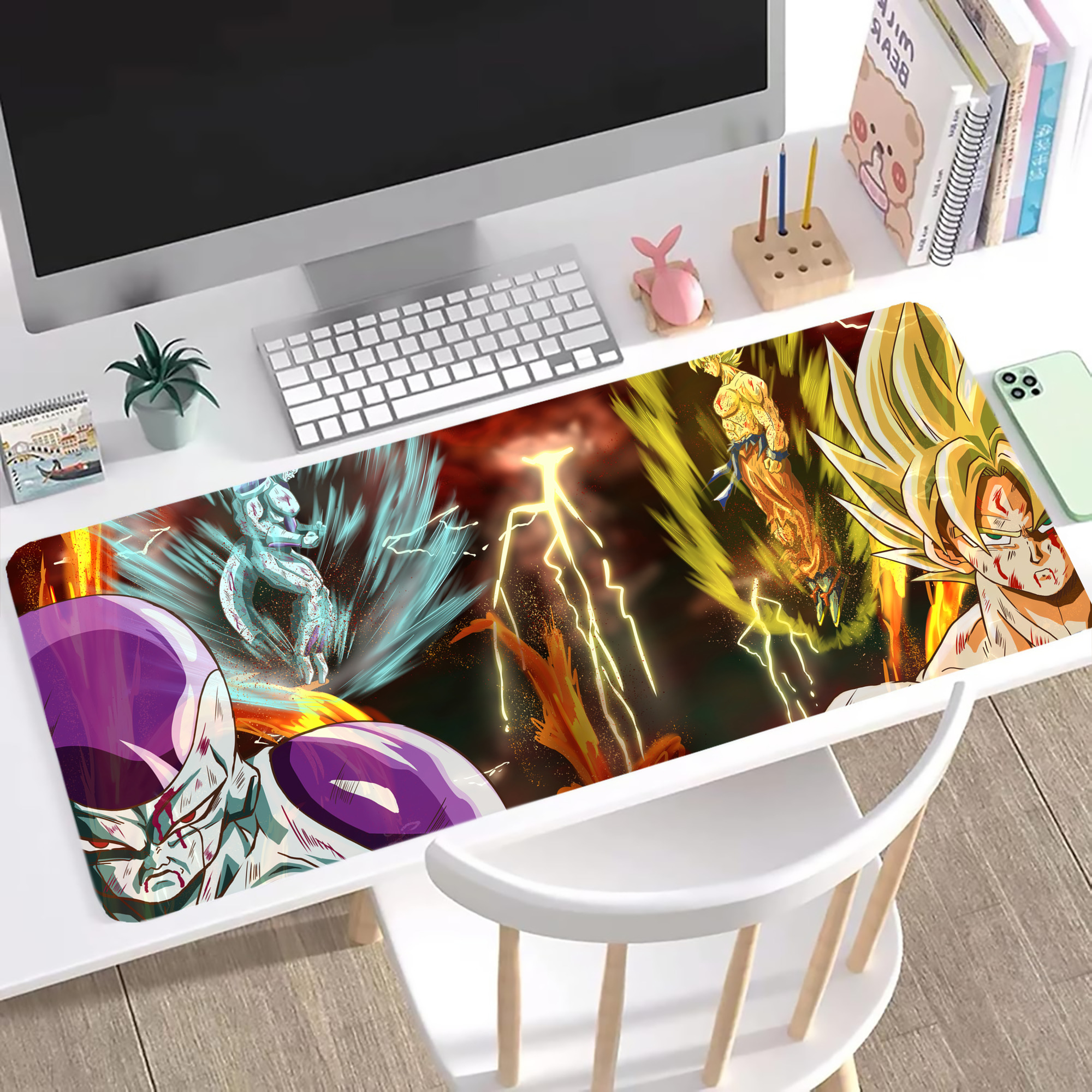 （画像用） ドラゴンボール DRAGON BALL ステッチ加工 大判デスクマット／滑り止めマウスパッド