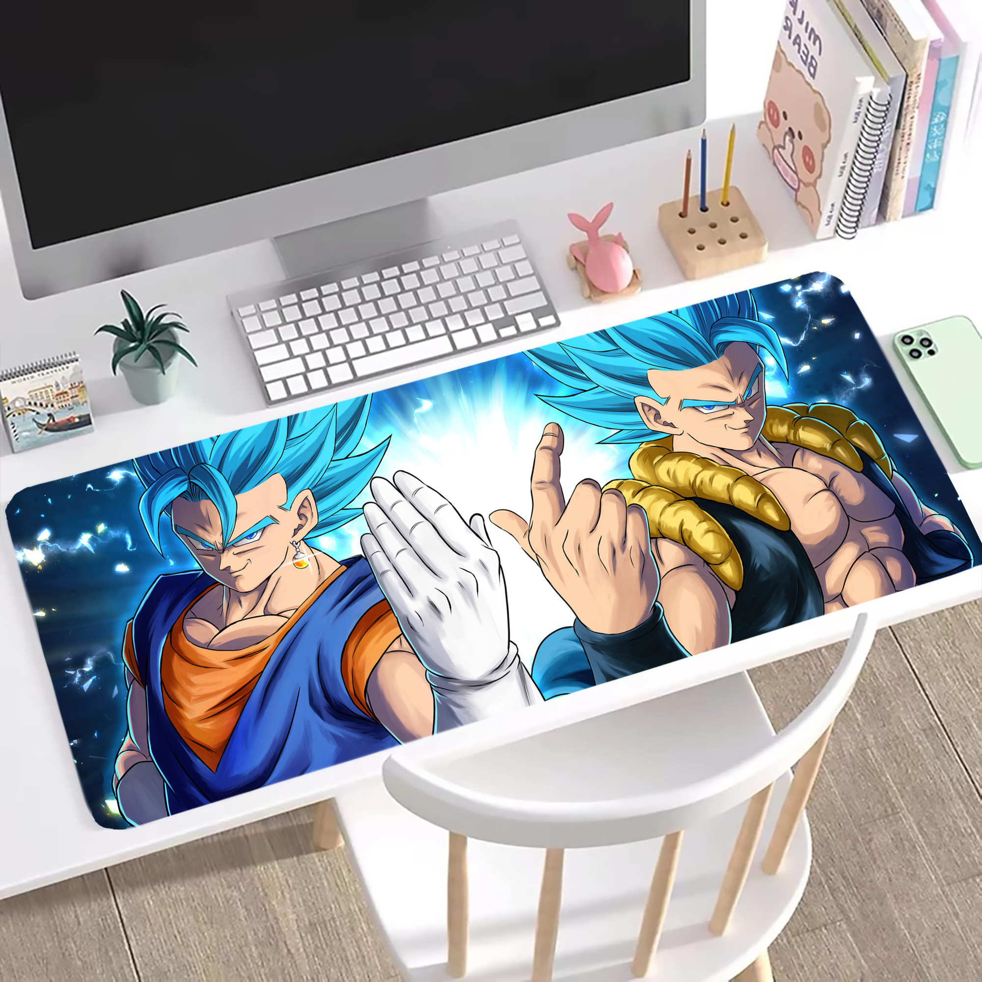（画像用） ドラゴンボール DRAGON BALL ステッチ加工 大判デスクマット／滑り止めマウスパッド