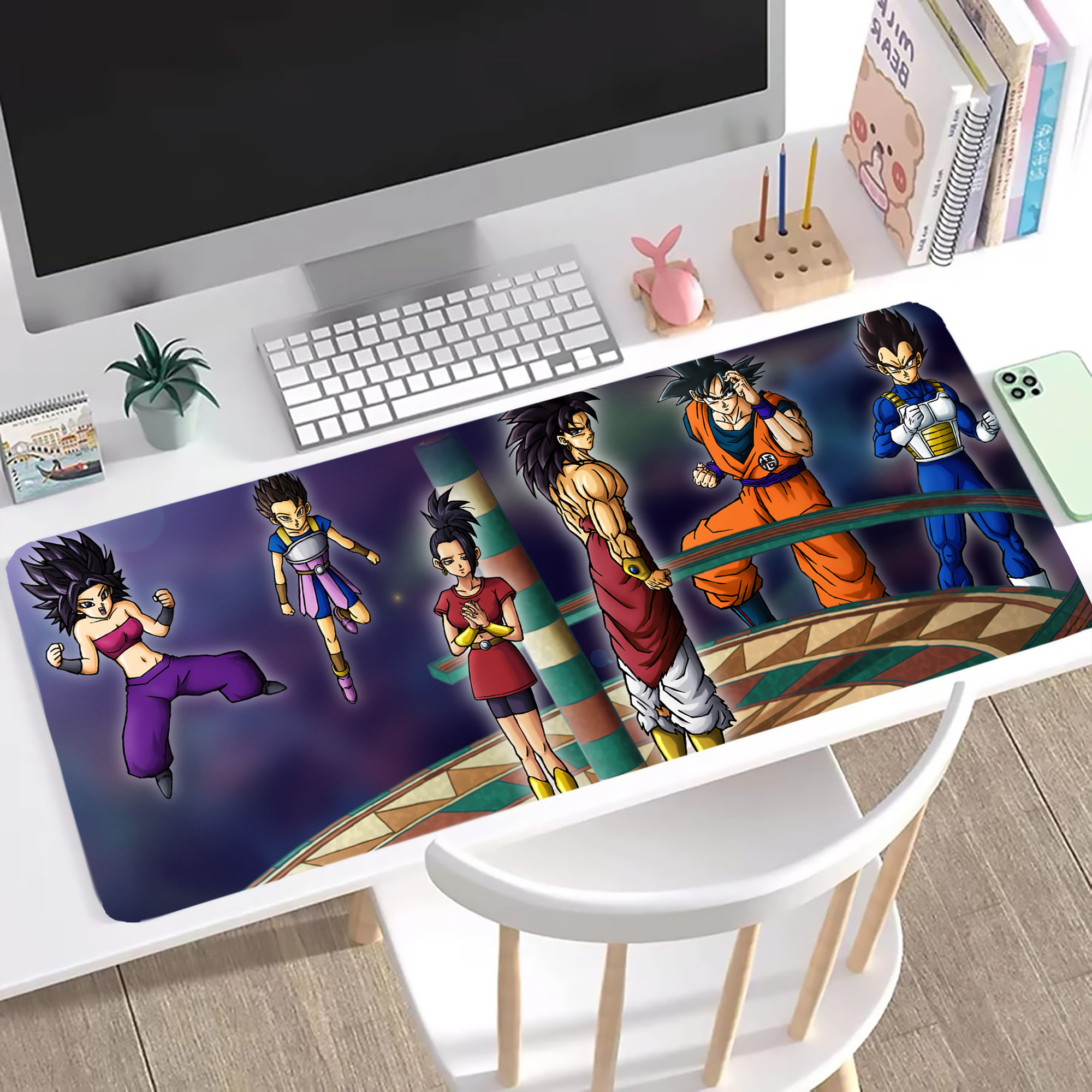 （画像用） ドラゴンボール DRAGON BALL ステッチ加工 大判デスクマット／滑り止めマウスパッド
