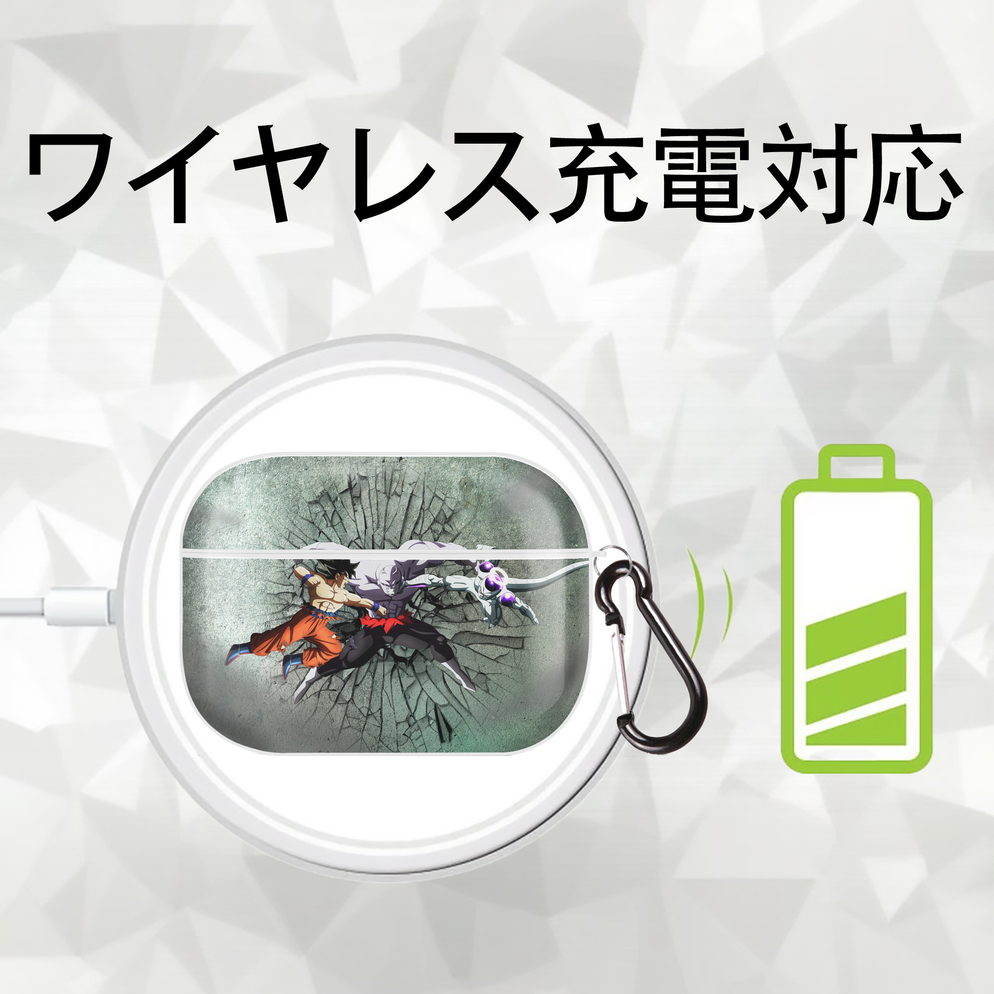 ドラゴンボール DRAGON BALL 【AirPods Pro用】ハードシェル保護ケース 耐衝撃・防指紋・カラビナ付き商品仕様