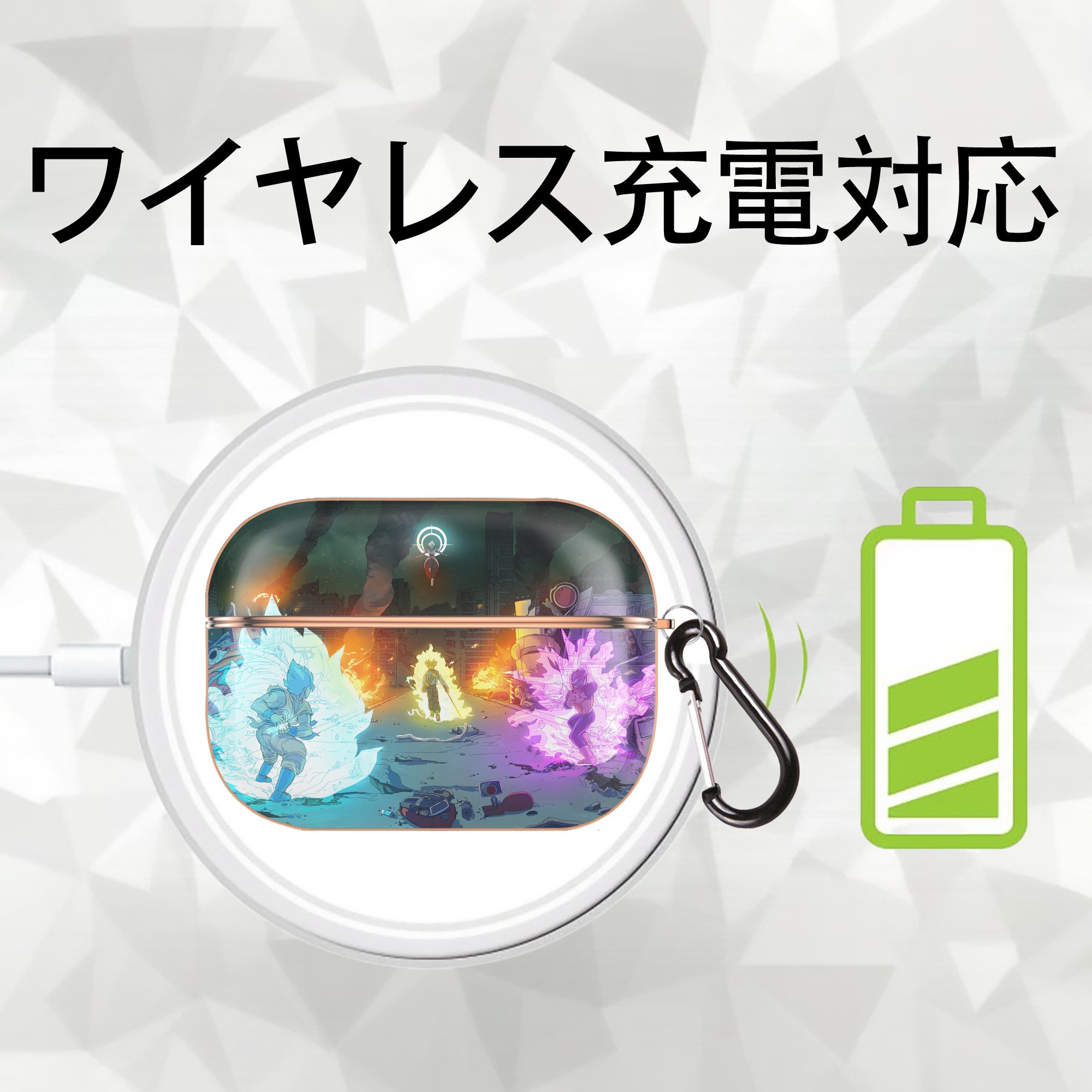 ドラゴンボール DRAGON BALL 【AirPods Pro用】ハードシェル保護ケース｜耐衝撃・防指紋・カラビナ付き商品仕様