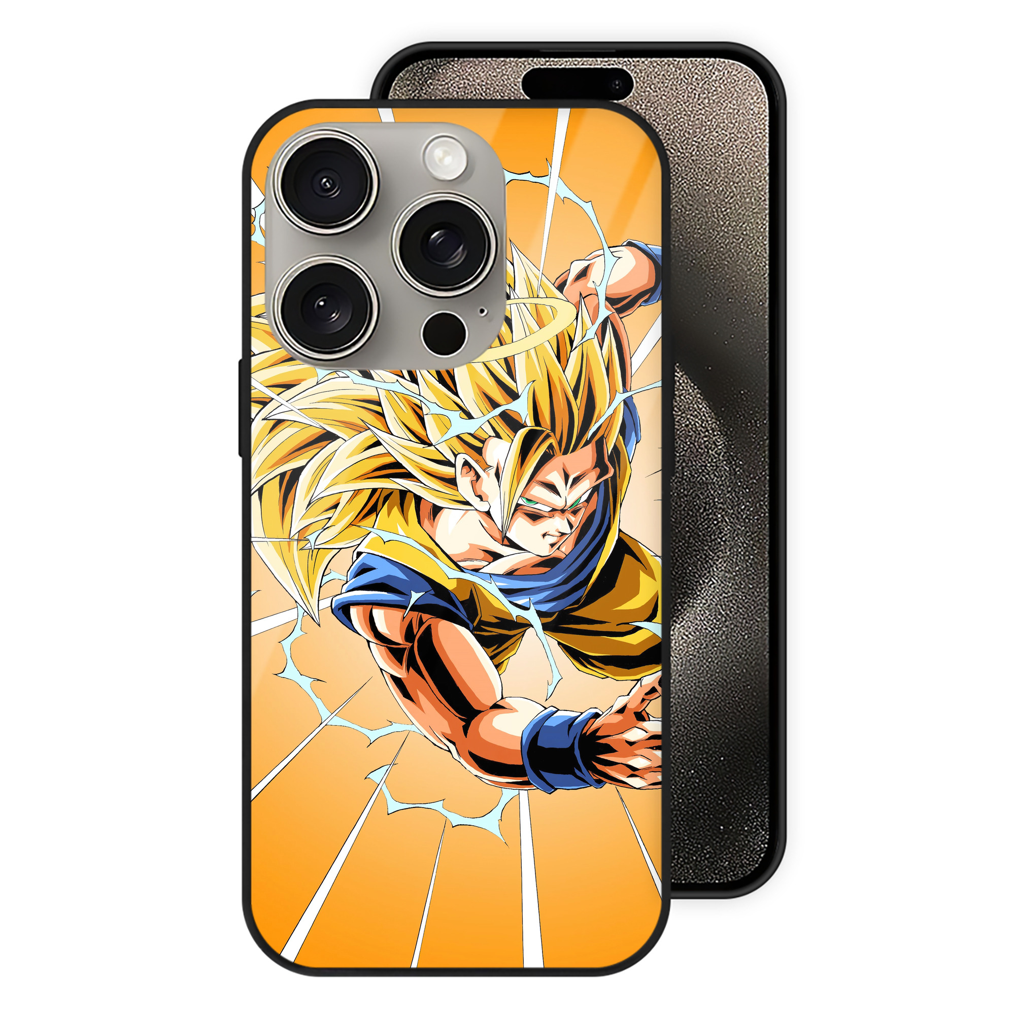 （画像用） ドラゴンボール DRAGON BALL 【iPhone15Pro対応】スマホケース 耐衝撃＆黄変防止 背面ガラス