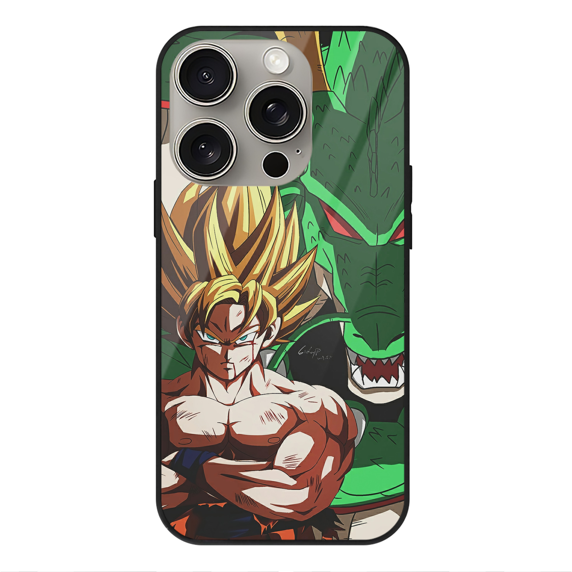 （画像用） ドラゴンボール DRAGON BALL 【iPhone15Pro対応】スマホケース 耐衝撃＆黄変防止 背面ガラス