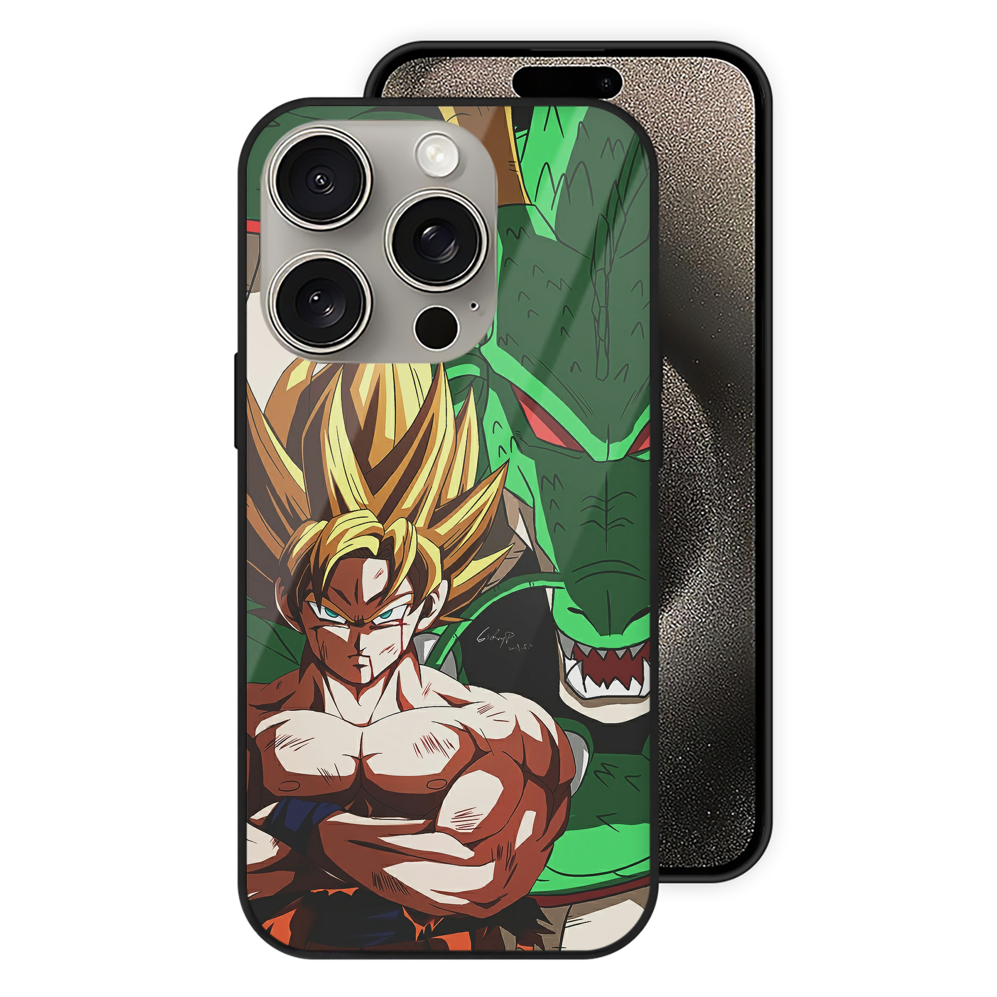 （画像用） ドラゴンボール DRAGON BALL 【iPhone15Pro対応】スマホケース 耐衝撃＆黄変防止 背面ガラス