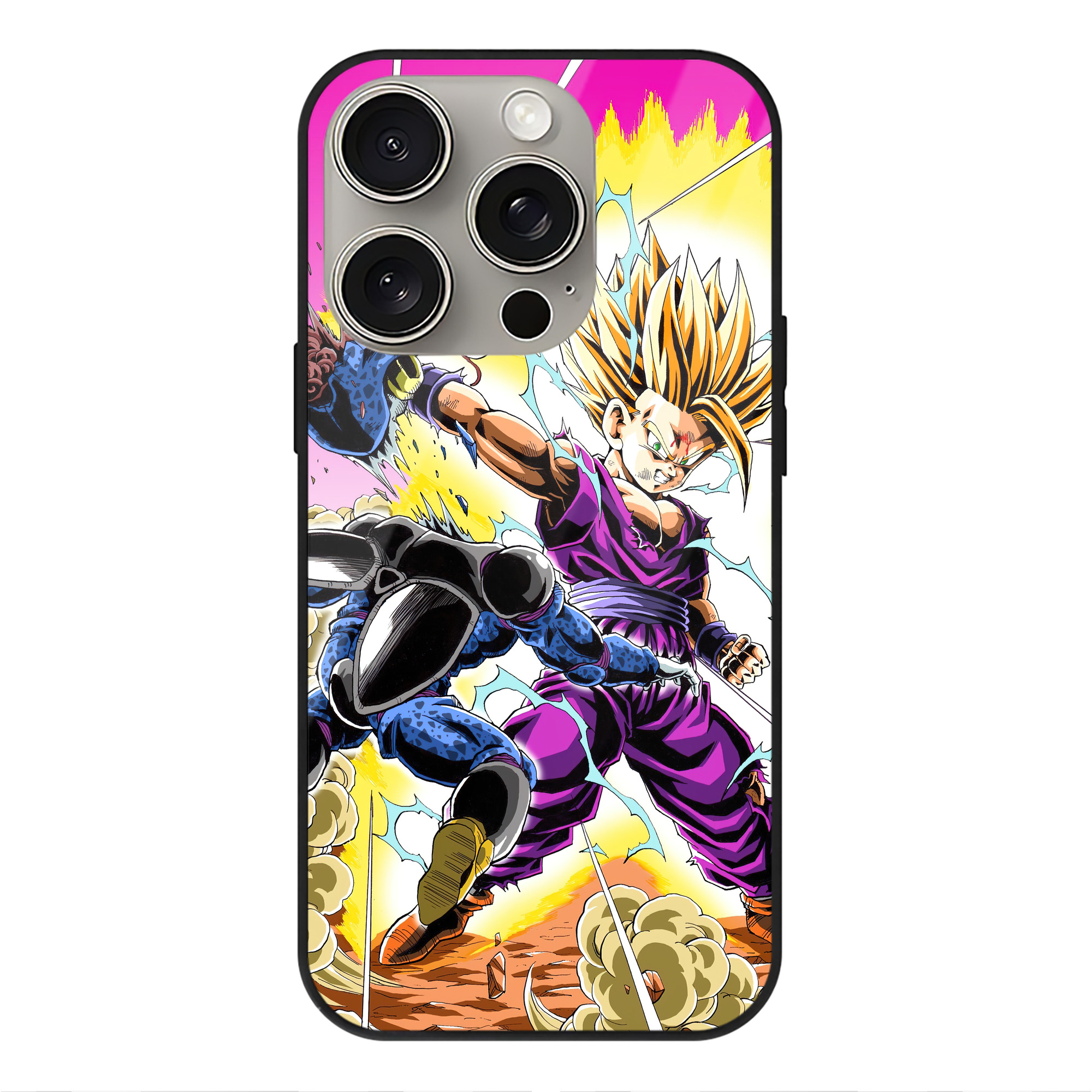（画像用） ドラゴンボール DRAGON BALL 【iPhone15Pro対応】スマホケース 耐衝撃＆黄変防止 背面ガラス