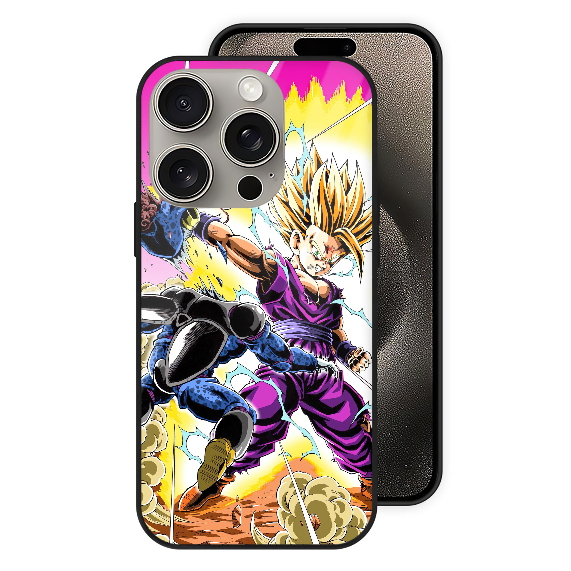 （画像用） ドラゴンボール DRAGON BALL 【iPhone15Pro対応】スマホケース 耐衝撃＆黄変防止 背面ガラス