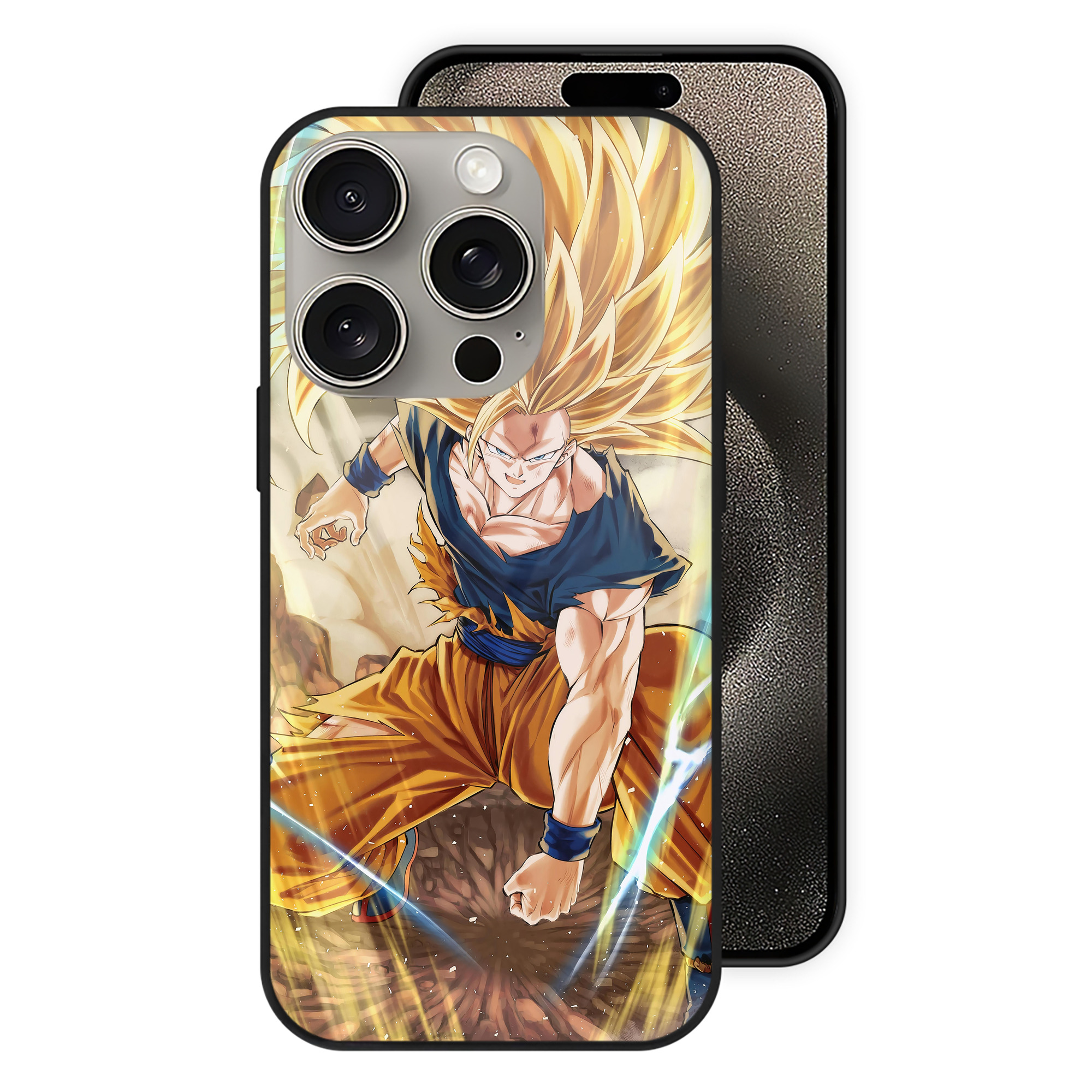 （画像用） ドラゴンボール DRAGON BALL 【iPhone15Pro対応】スマホケース 耐衝撃＆黄変防止 背面ガラス