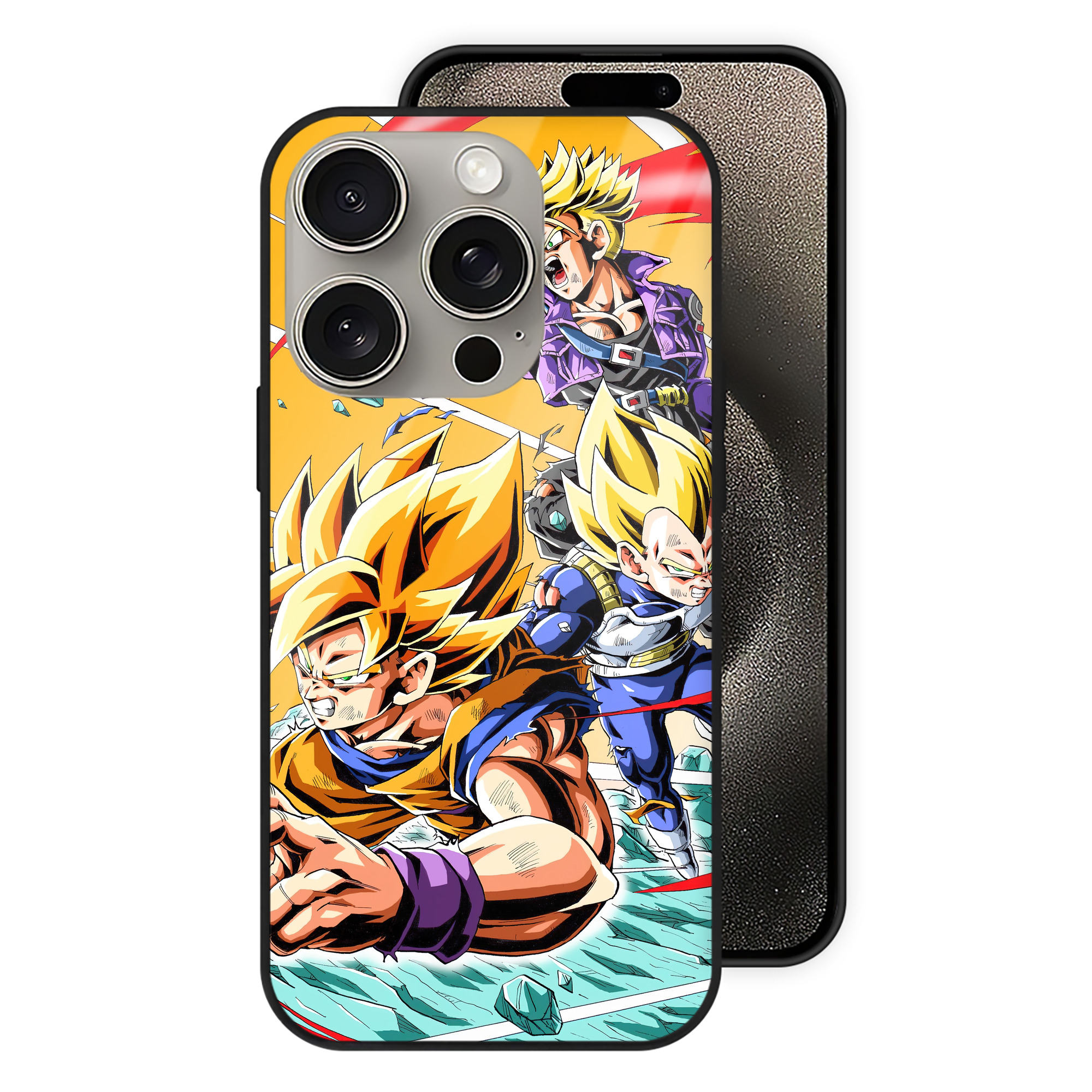 （画像用） ドラゴンボール DRAGON BALL 【iPhone15Pro対応】スマホケース 耐衝撃＆黄変防止 背面ガラス