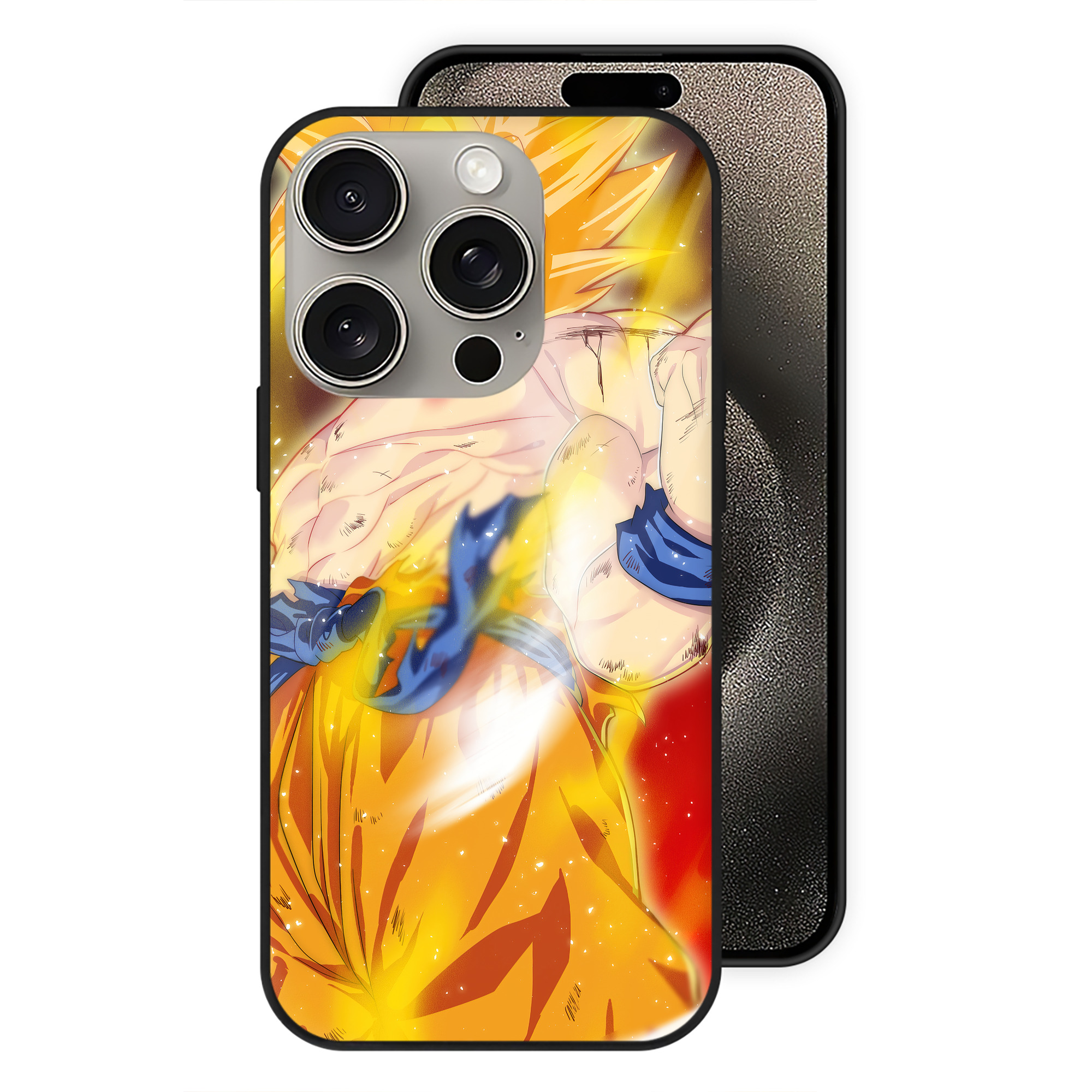 （画像用） ドラゴンボール DRAGON BALL 【iPhone15Pro対応】スマホケース 耐衝撃＆黄変防止 背面ガラス