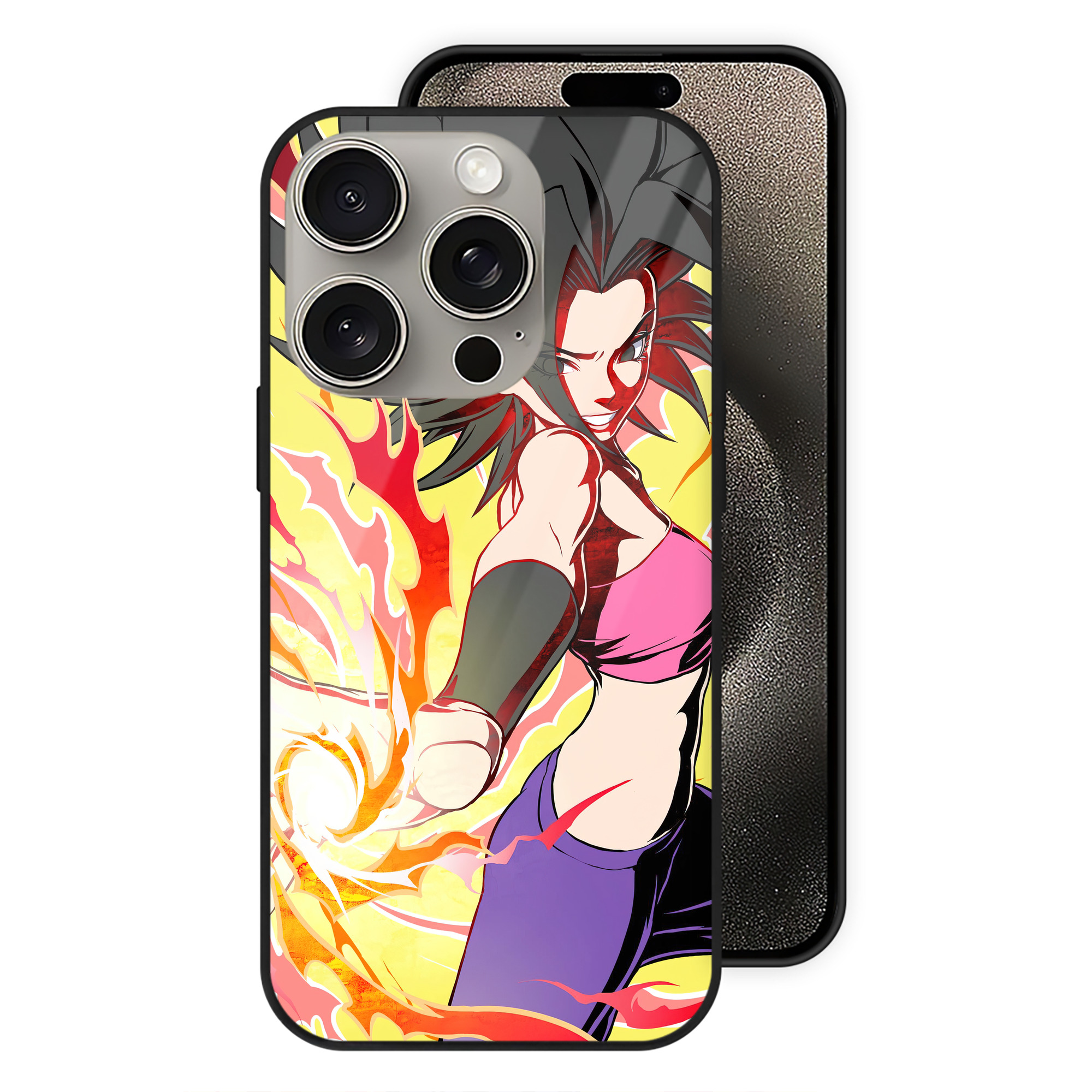 （画像用） ドラゴンボール DRAGON BALL 【iPhone15Pro対応】スマホケース 耐衝撃＆黄変防止 背面ガラス