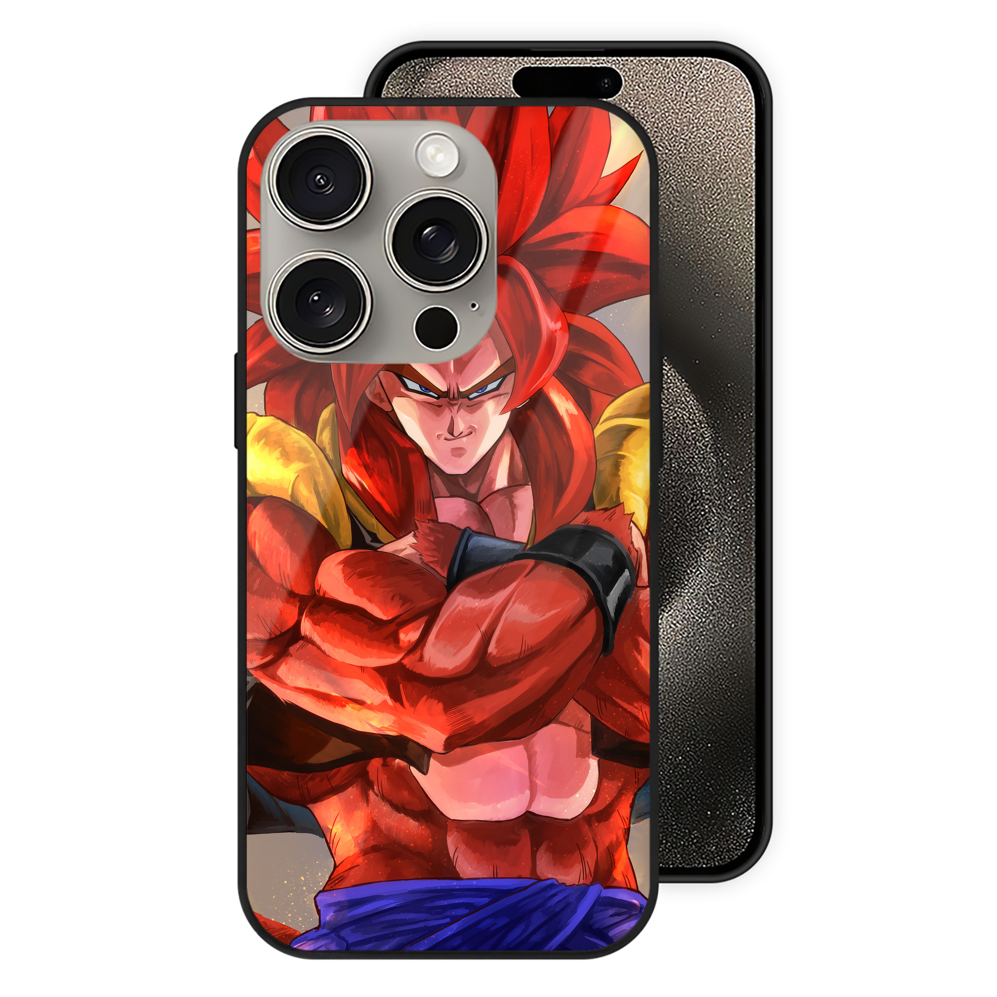 （画像用） ドラゴンボール DRAGON BALL 【iPhone15Pro対応】スマホケース 耐衝撃＆黄変防止 背面ガラス