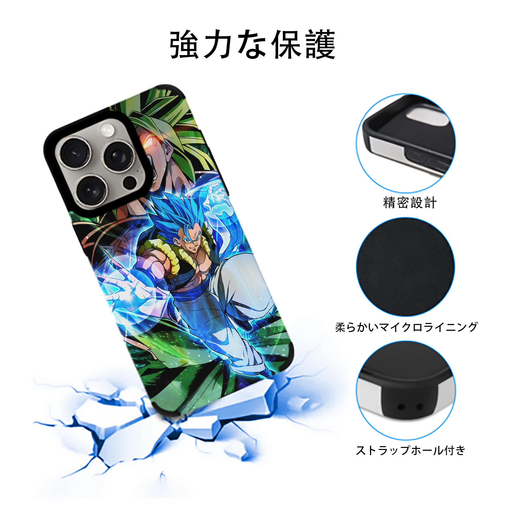 ドラゴンボール DRAGON BALL 【iPhone15ProMax対応】 PUレザー スマホケース 耐衝撃＆黄変防止