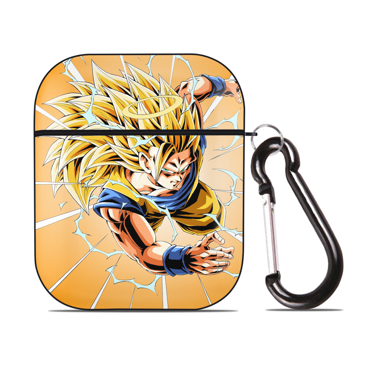（画像用） ドラゴンボール DRAGON BALL AirPods 第2世代保護ケース ハードシェル ブラック 耐衝撃・防指紋・カラビナ付き