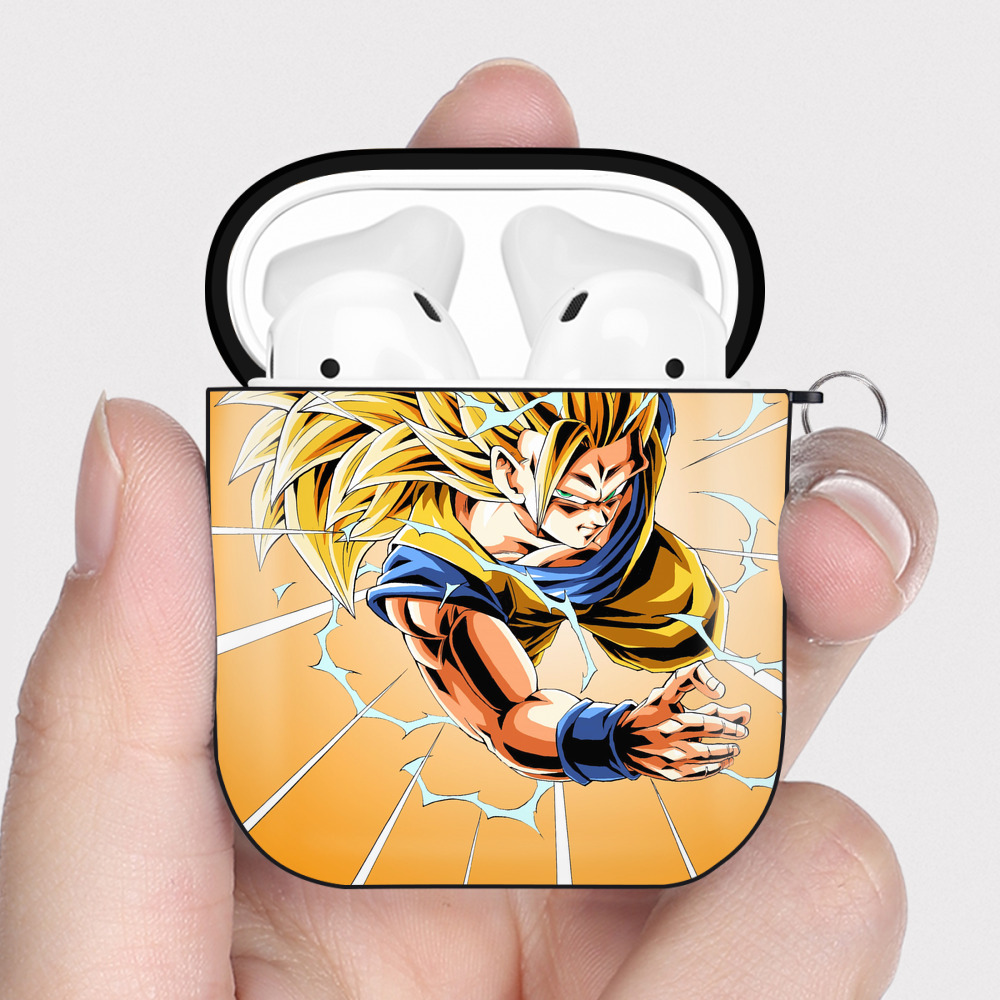（画像用） ドラゴンボール DRAGON BALL AirPods 第2世代保護ケース ハードシェル ブラック 耐衝撃・防指紋・カラビナ付き