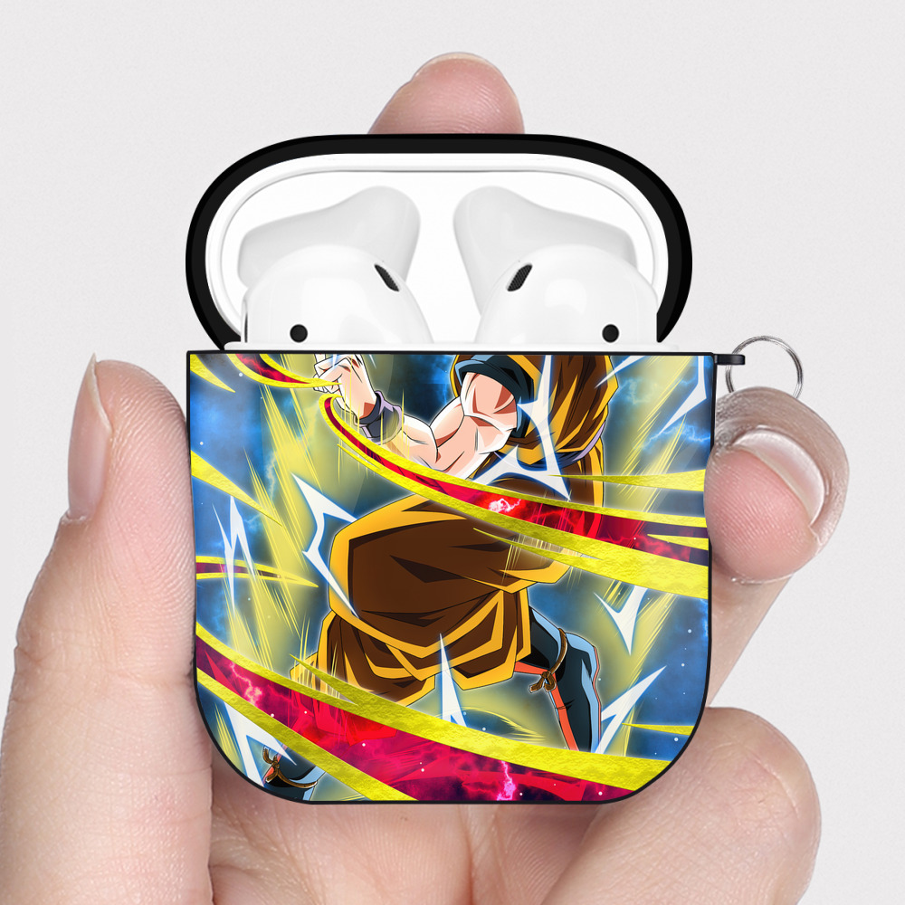 （画像用） ドラゴンボール DRAGON BALL AirPods 第2世代保護ケース ハードシェル ブラック 耐衝撃・防指紋・カラビナ付き