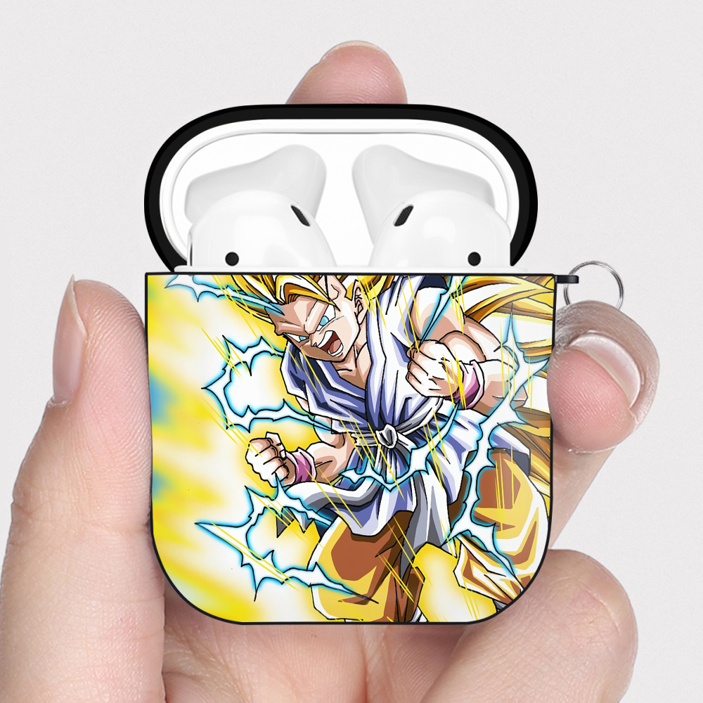 （画像用） ドラゴンボール DRAGON BALL AirPods 第2世代保護ケース ハードシェル ブラック 耐衝撃・防指紋・カラビナ付き