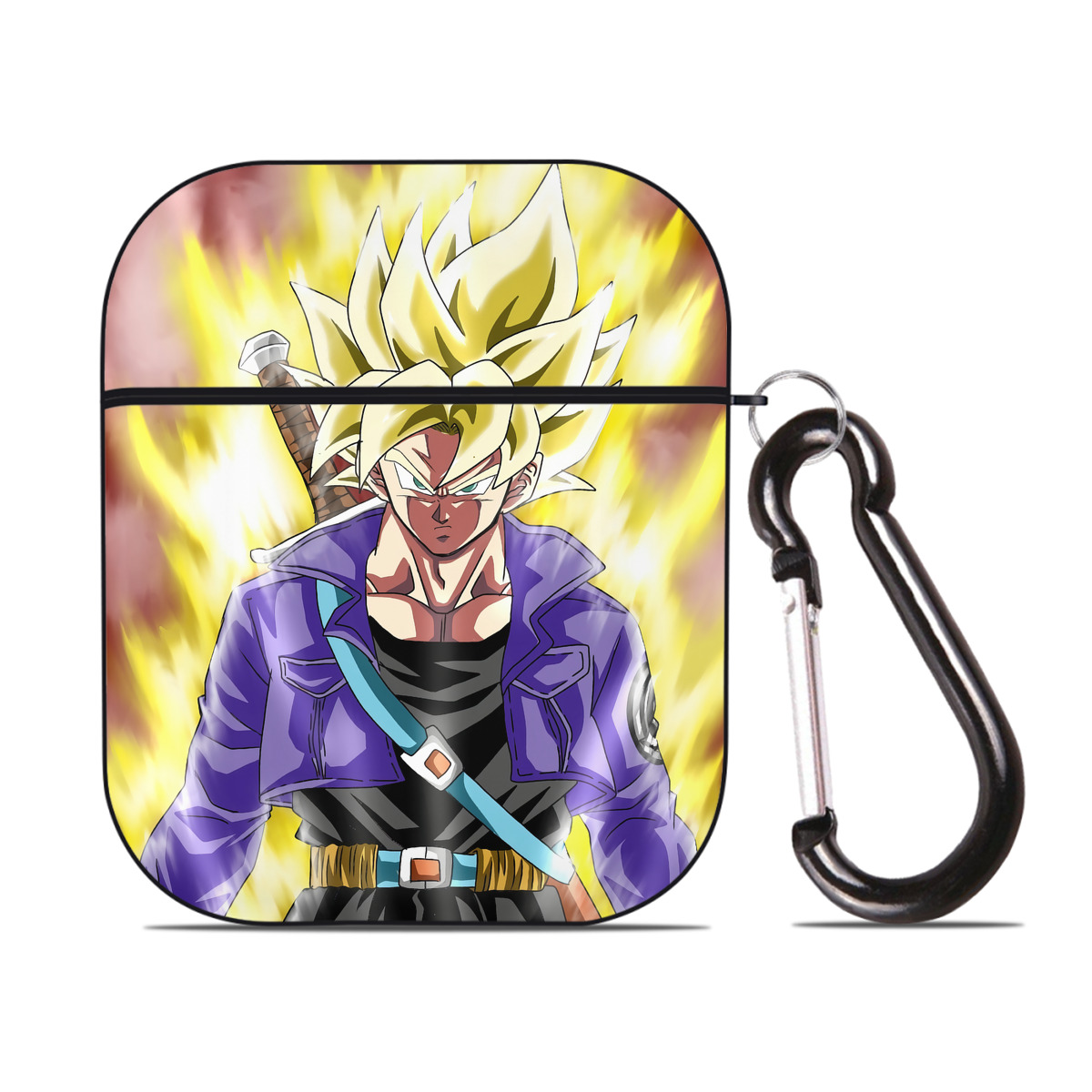 （画像用） ドラゴンボール DRAGON BALL AirPods 第2世代保護ケース ハードシェル ブラック 耐衝撃・防指紋・カラビナ付き