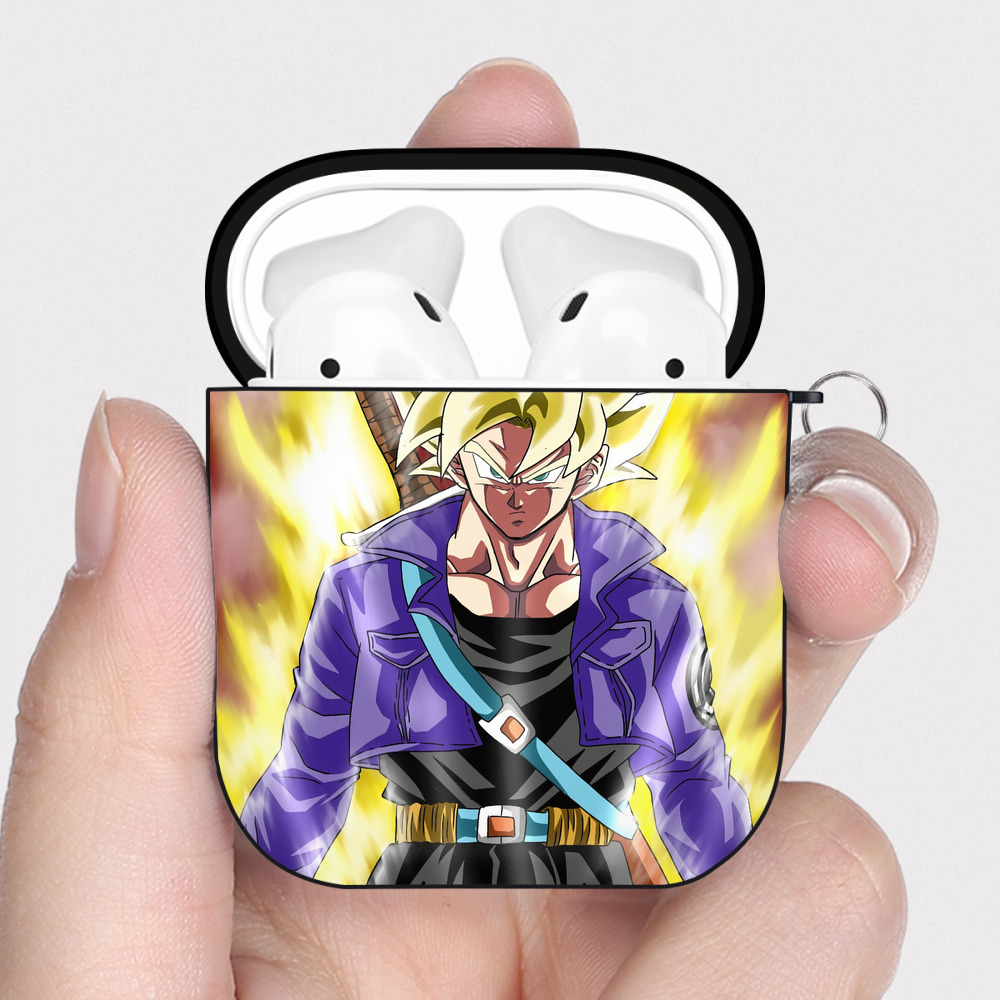 （画像用） ドラゴンボール DRAGON BALL AirPods 第2世代保護ケース ハードシェル ブラック 耐衝撃・防指紋・カラビナ付き