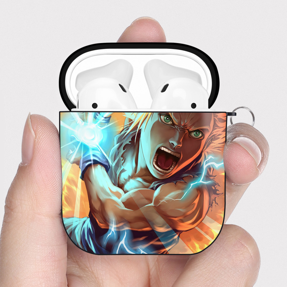 （画像用） ドラゴンボール DRAGON BALL AirPods 第2世代保護ケース ハードシェル ブラック 耐衝撃・防指紋・カラビナ付き