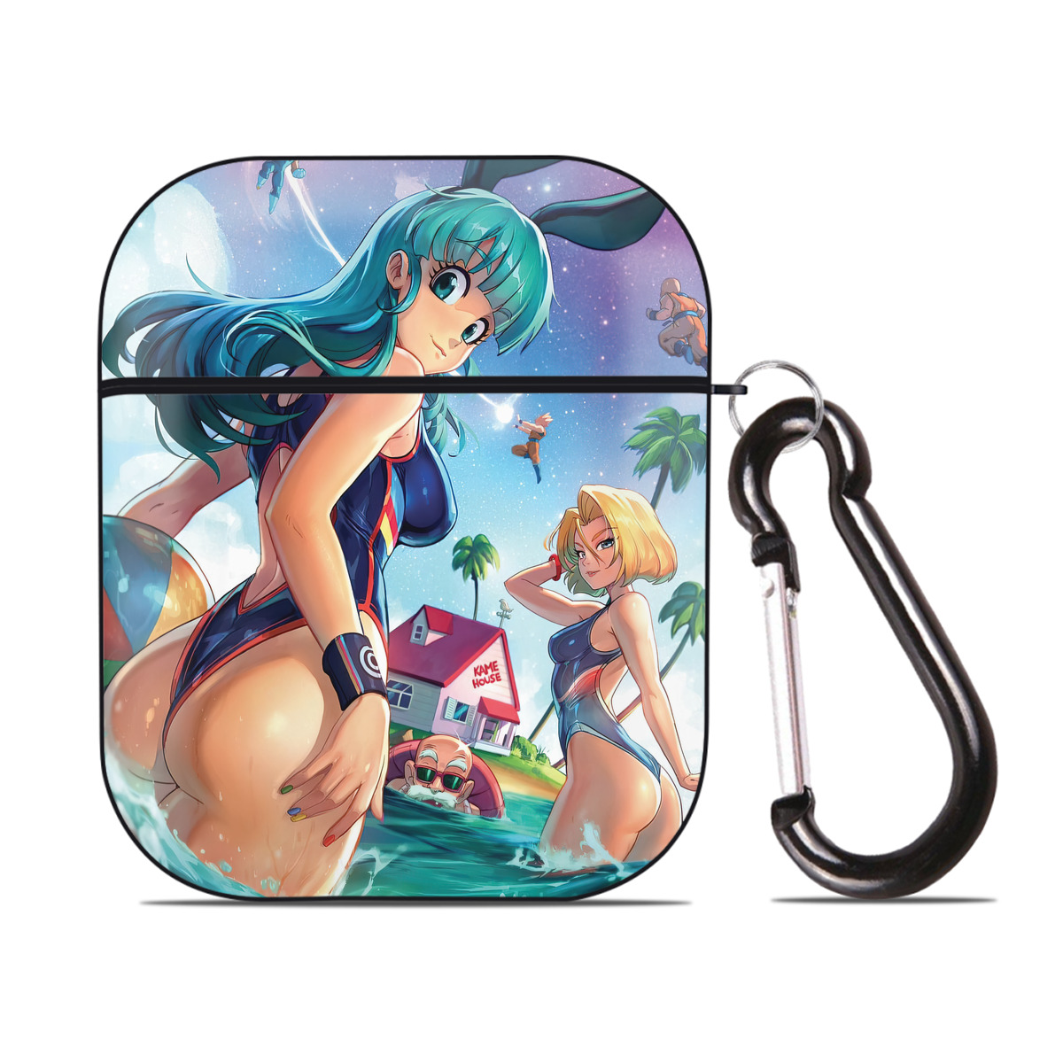 （画像用） ドラゴンボール DRAGON BALL AirPods 第2世代保護ケース ハードシェル ブラック 耐衝撃・防指紋・カラビナ付き
