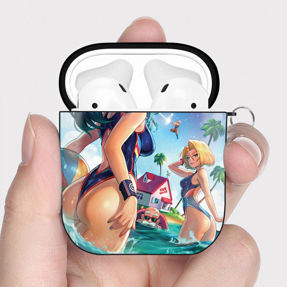 （画像用） ドラゴンボール DRAGON BALL AirPods 第2世代保護ケース ハードシェル ブラック 耐衝撃・防指紋・カラビナ付き
