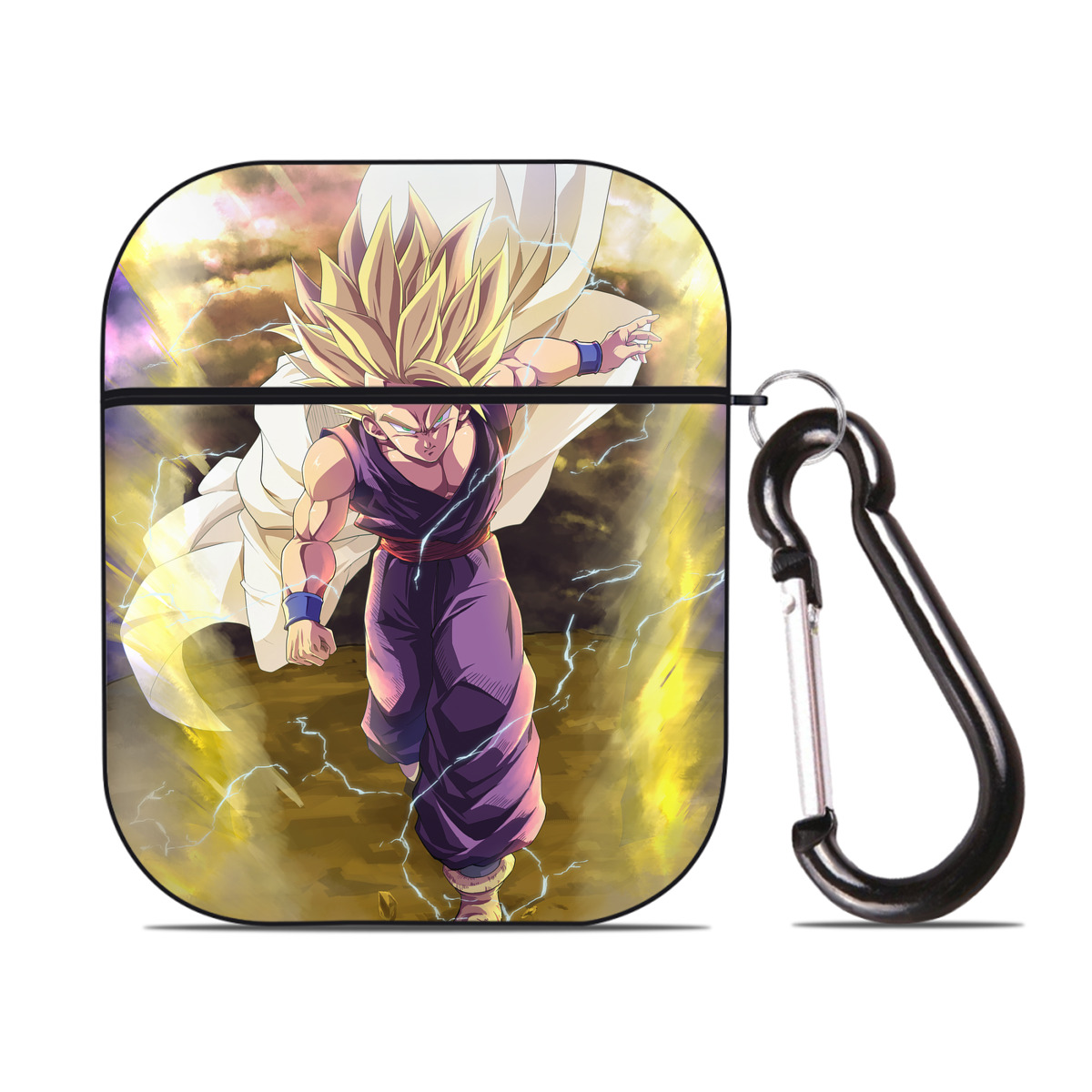 （画像用） ドラゴンボール DRAGON BALL AirPods 第2世代保護ケース ハードシェル ブラック 耐衝撃・防指紋・カラビナ付き