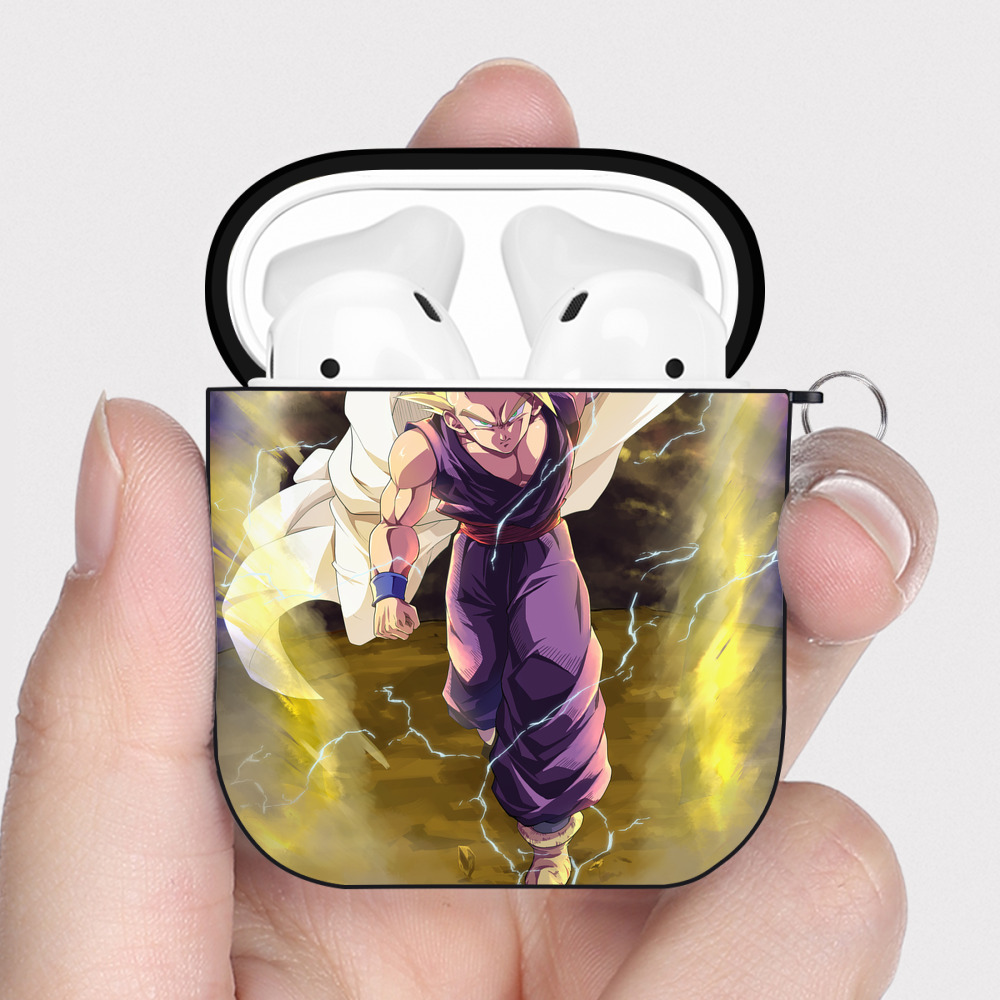 （画像用） ドラゴンボール DRAGON BALL AirPods 第2世代保護ケース ハードシェル ブラック 耐衝撃・防指紋・カラビナ付き