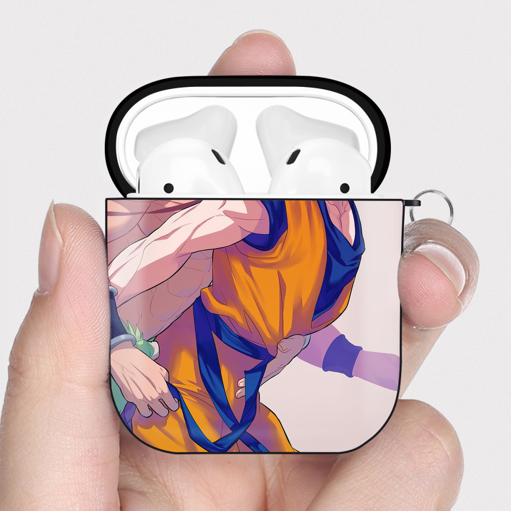 （画像用） ドラゴンボール DRAGON BALL AirPods 第2世代保護ケース ハードシェル ブラック 耐衝撃・防指紋・カラビナ付き