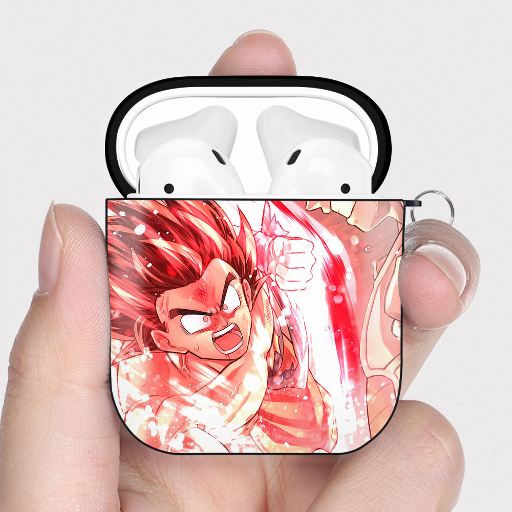 （画像用） ドラゴンボール DRAGON BALL AirPods 第2世代保護ケース ハードシェル ブラック 耐衝撃・防指紋・カラビナ付き