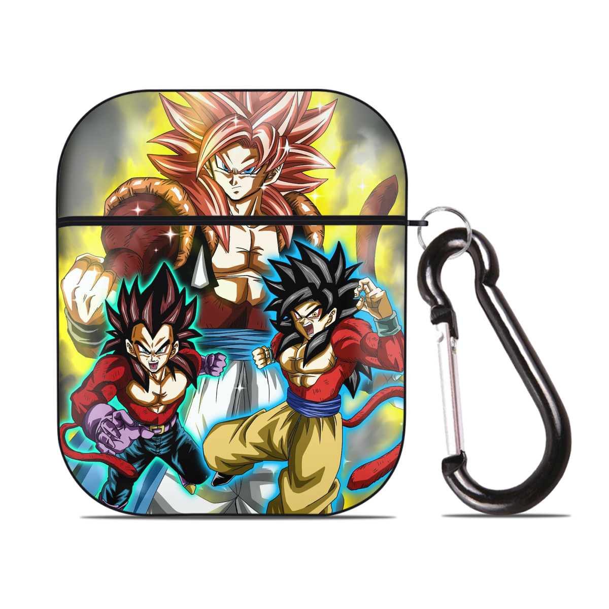 （画像用） ドラゴンボール DRAGON BALL AirPods 第2世代保護ケース ハードシェル ブラック 耐衝撃・防指紋・カラビナ付き