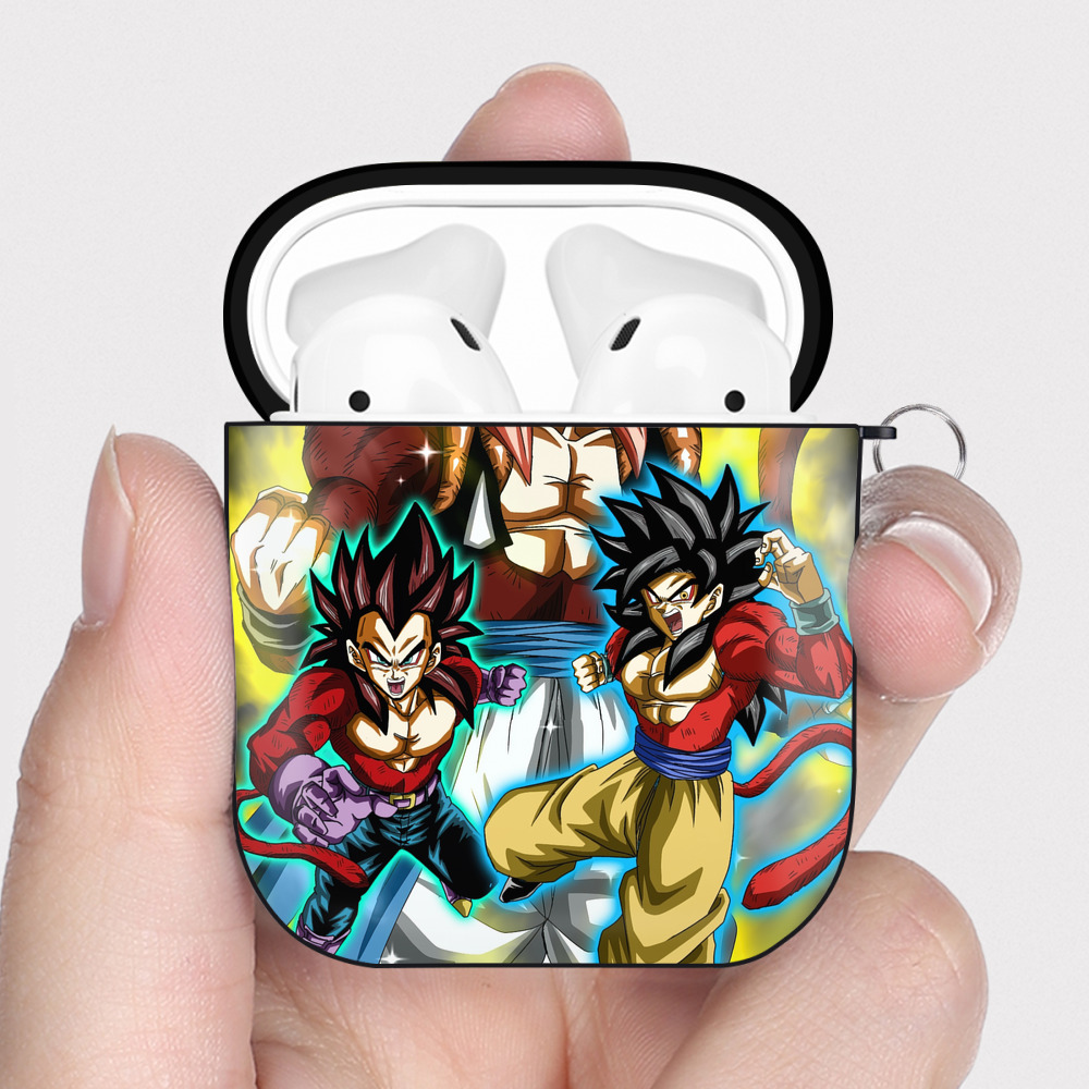 （画像用） ドラゴンボール DRAGON BALL AirPods 第2世代保護ケース ハードシェル ブラック 耐衝撃・防指紋・カラビナ付き