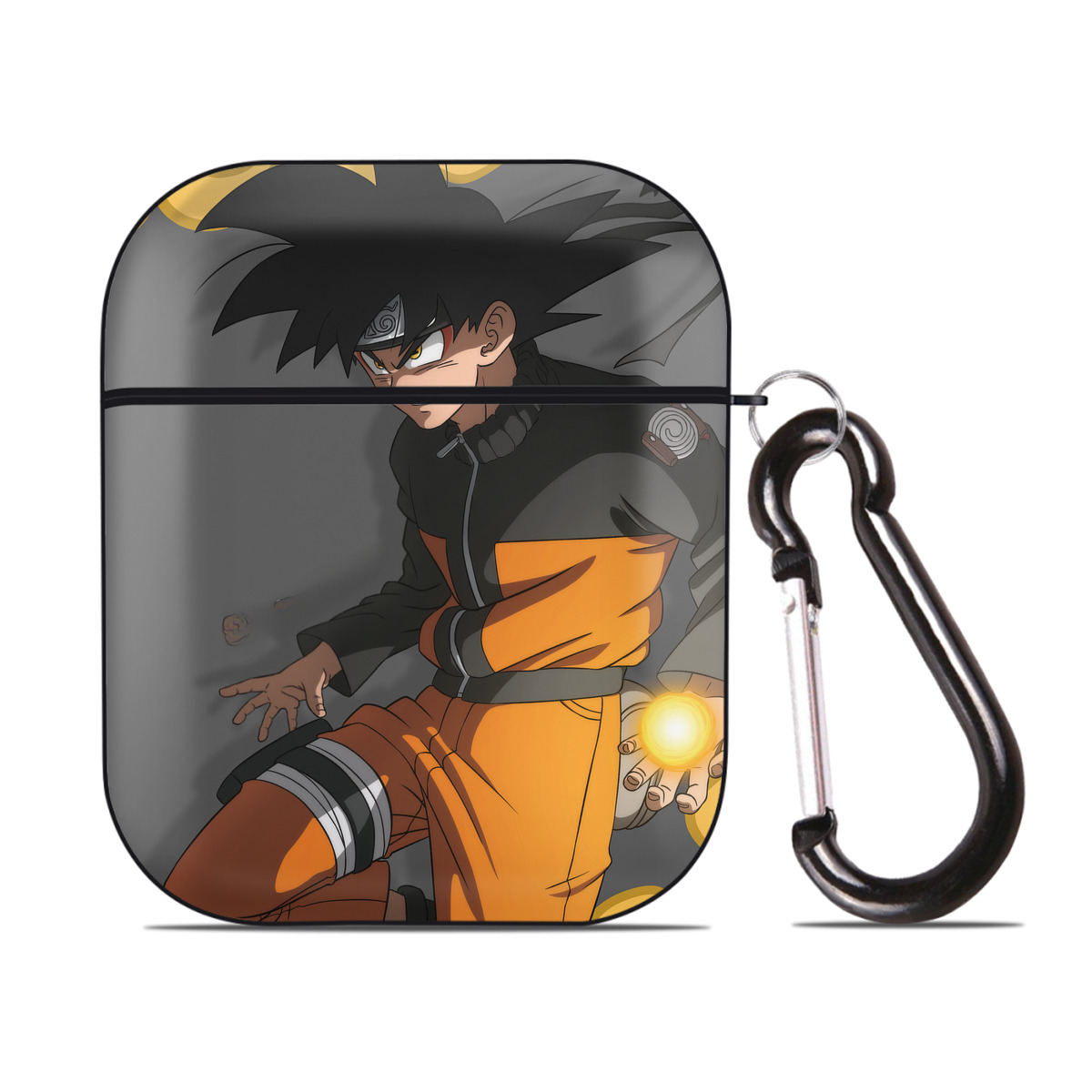 （画像用） ドラゴンボール DRAGON BALL AirPods 第2世代保護ケース ハードシェル ブラック 耐衝撃・防指紋・カラビナ付き