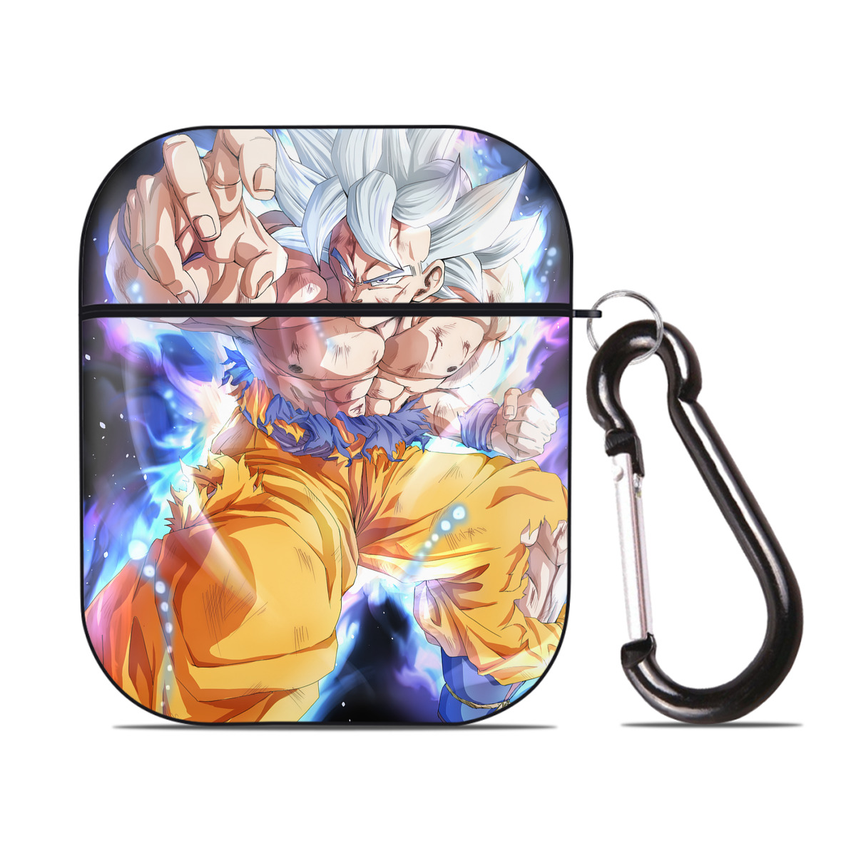 （画像用） ドラゴンボール DRAGON BALL AirPods 第2世代保護ケース ハードシェル ブラック 耐衝撃・防指紋・カラビナ付き