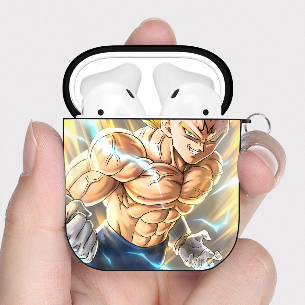 （画像用） ドラゴンボール DRAGON BALL AirPods 第2世代保護ケース ハードシェル ブラック 耐衝撃・防指紋・カラビナ付き